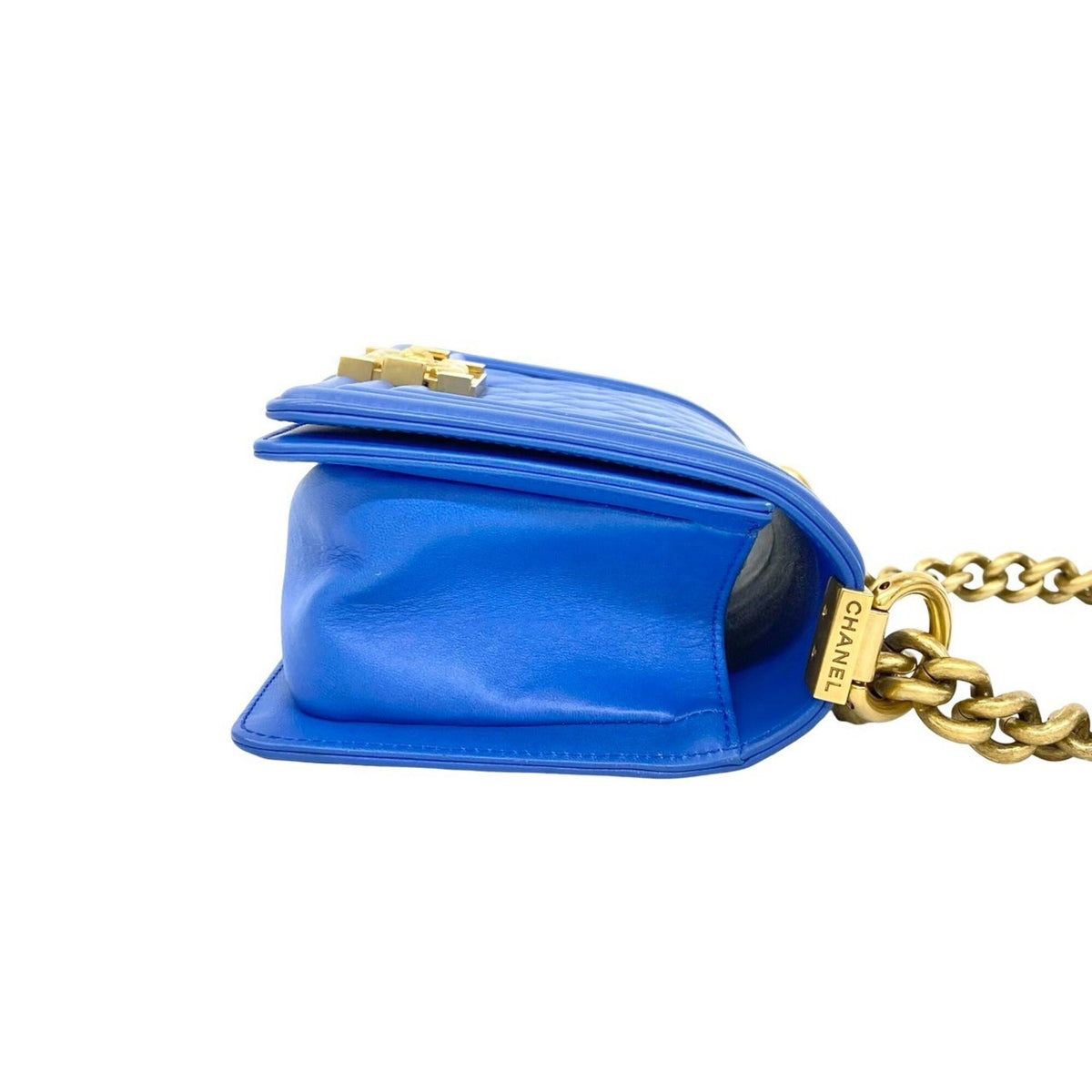 Chanel Blue Leather Shoulder Bag (Pre-Owned)