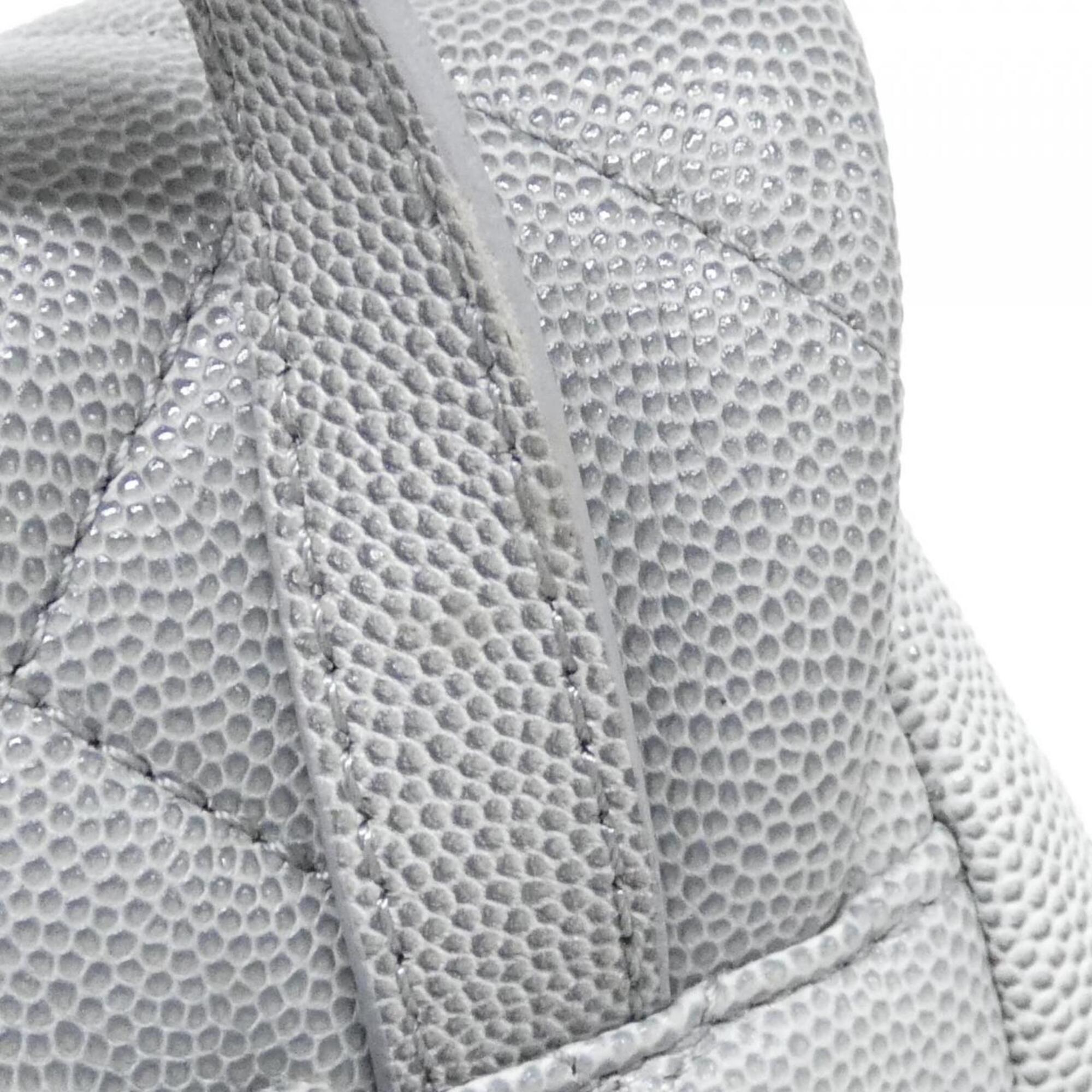 Chanel Gray Grained Calfskin Backpack (Pre-Owned)