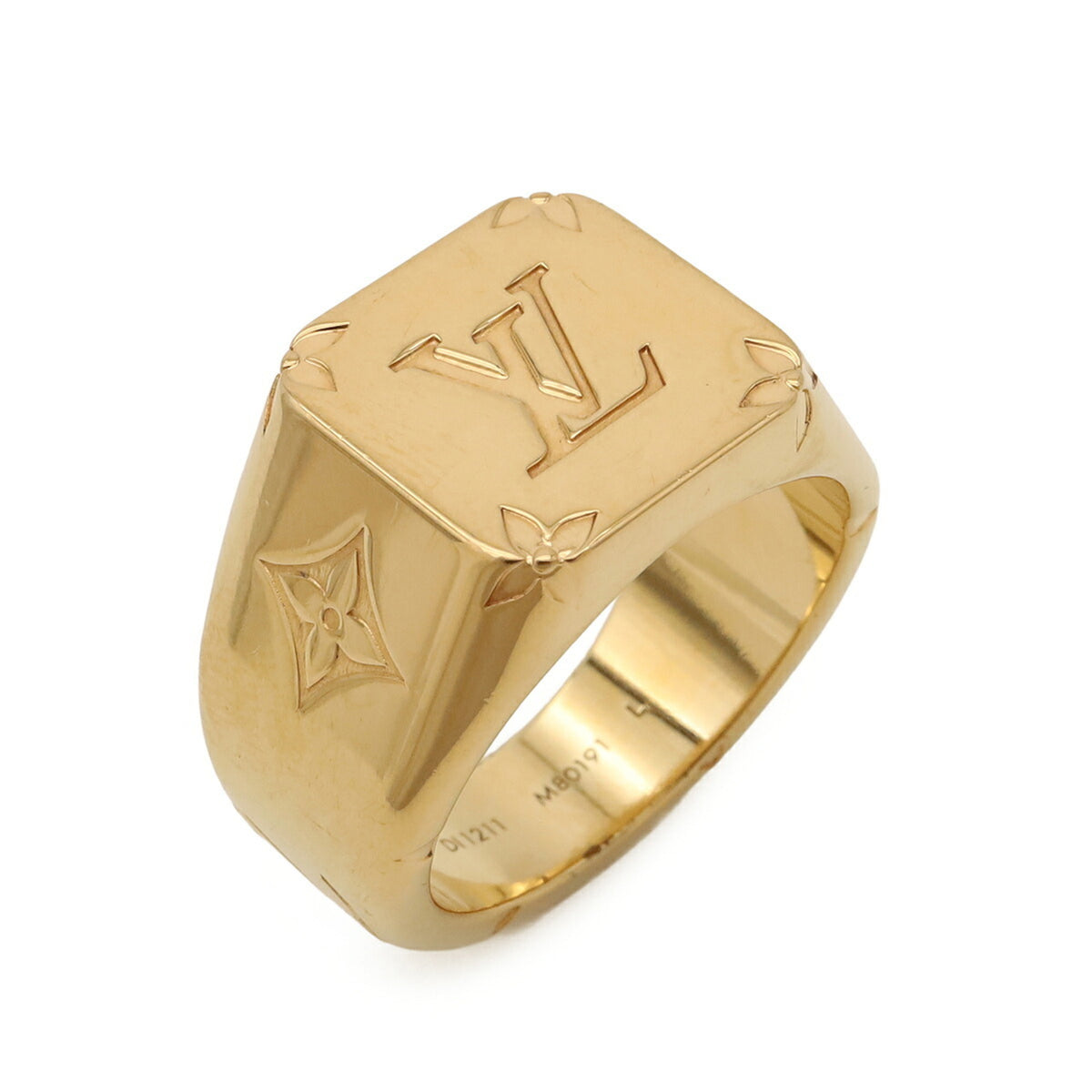 Louis Vuitton Gold Gold Plating Band Ring (Pre-Owned)