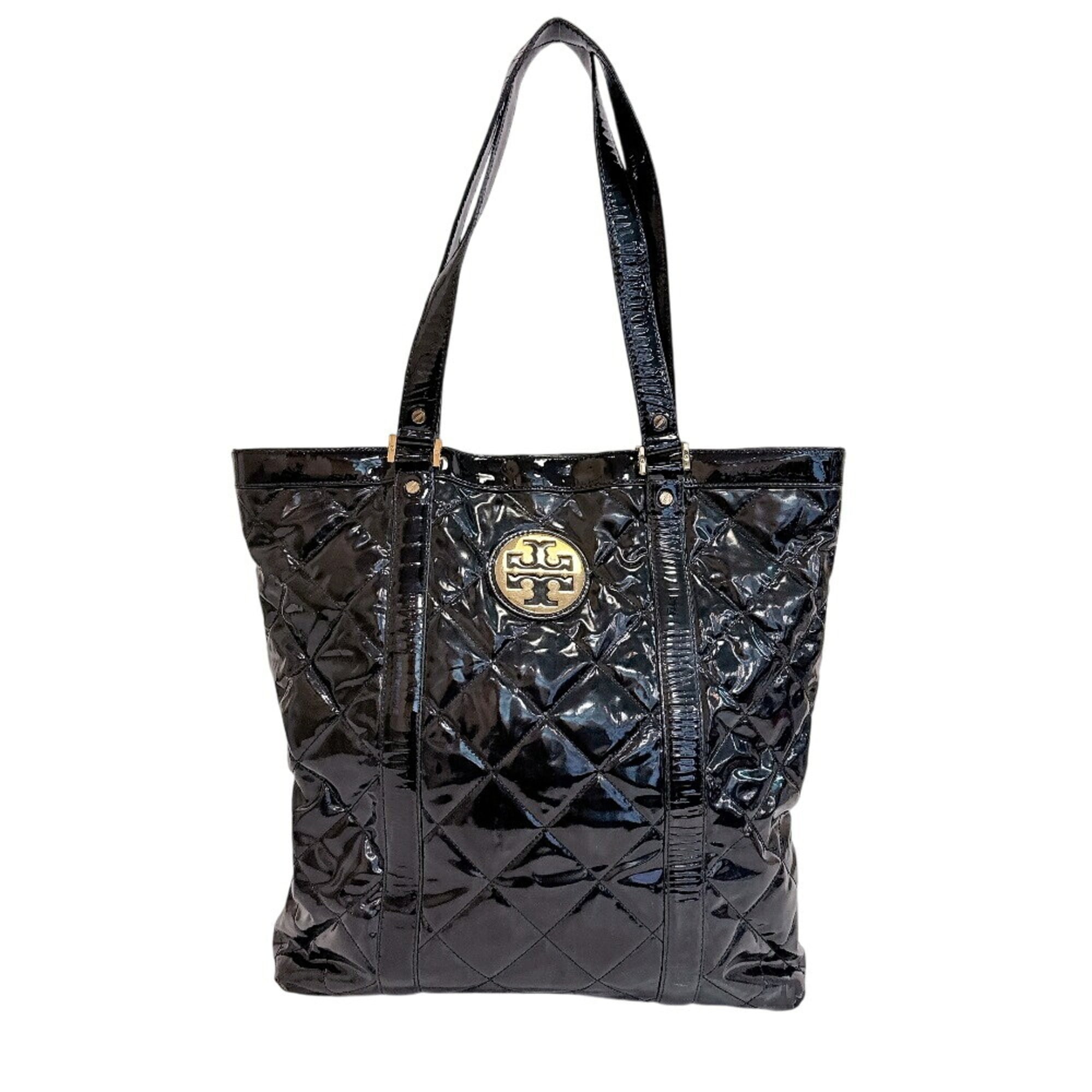 Tory Burch Black Patent Leather Tote Bag (Pre-Owned)