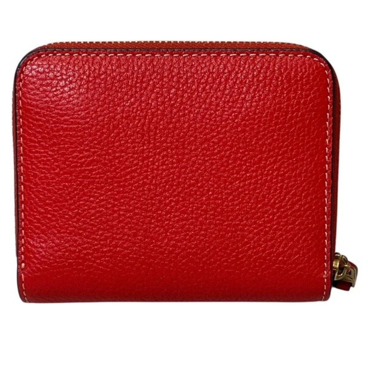 Coach Red Color Leather Wallet (Bi-Fold) (Pre-Owned)
