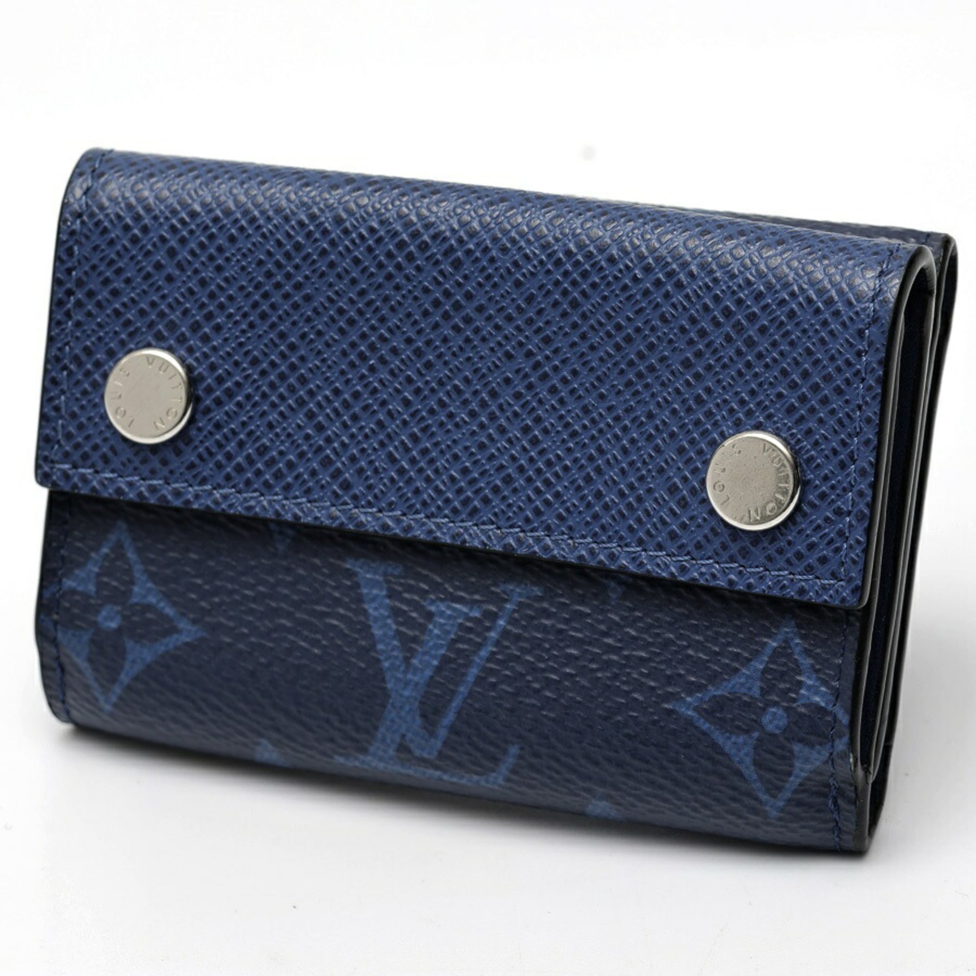 Louis Vuitton Blue Taigarama Wallet (Tri-Fold) (Pre-Owned)