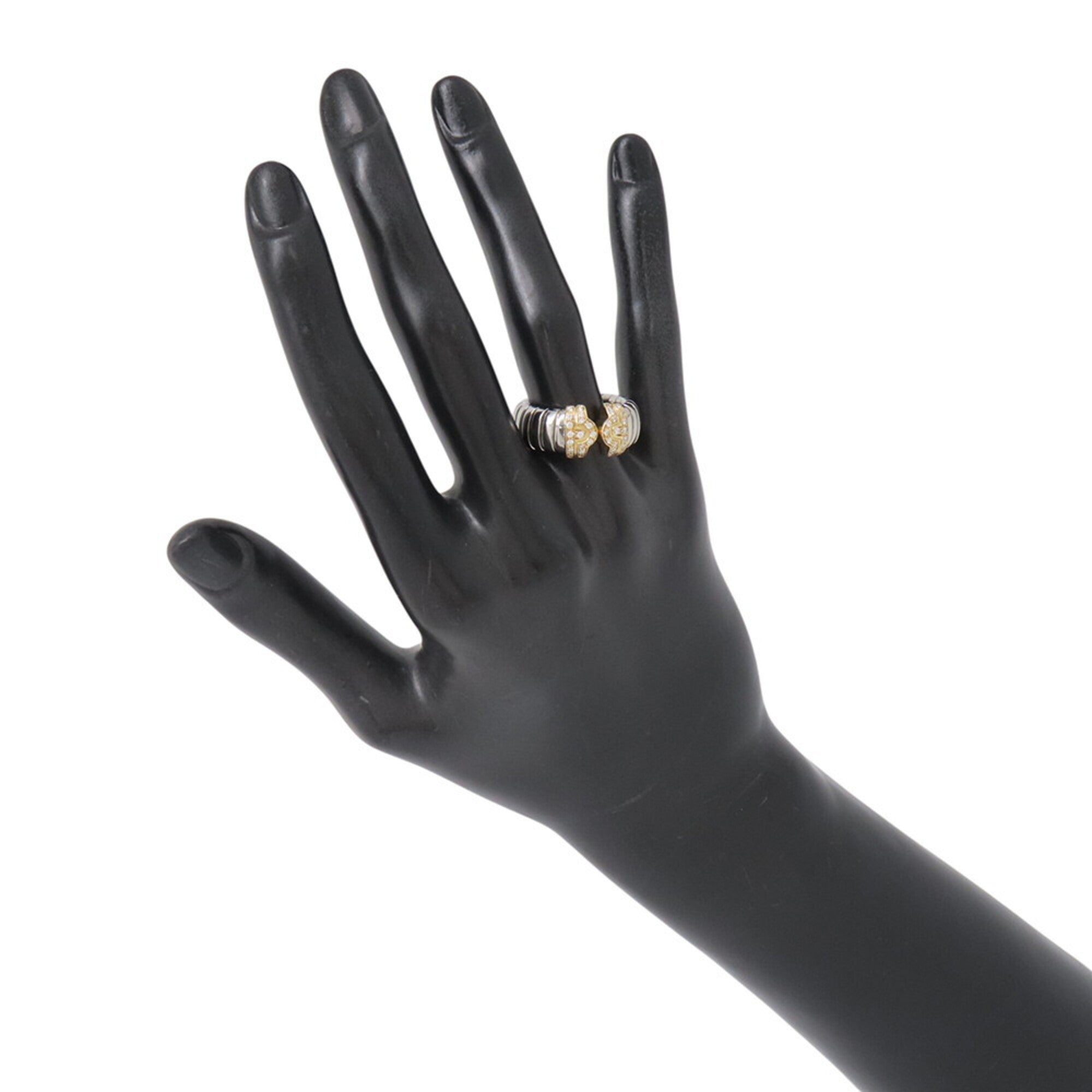 Bvlgari Tubogas Yellow Gold (18K) Stainless Steel Band Ring (Pre-Owned)