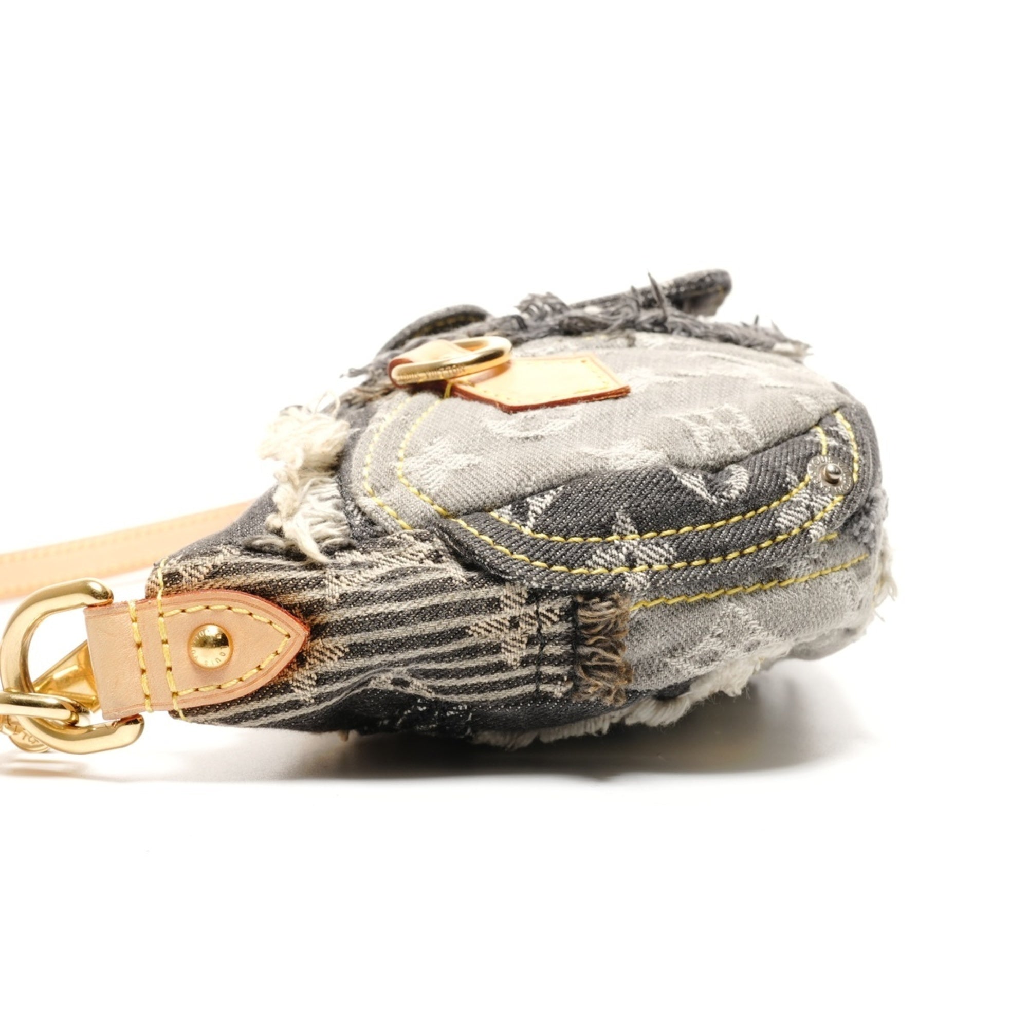 Louis Vuitton Gray Monogram Denim Shoulder Bag (Pre-Owned)