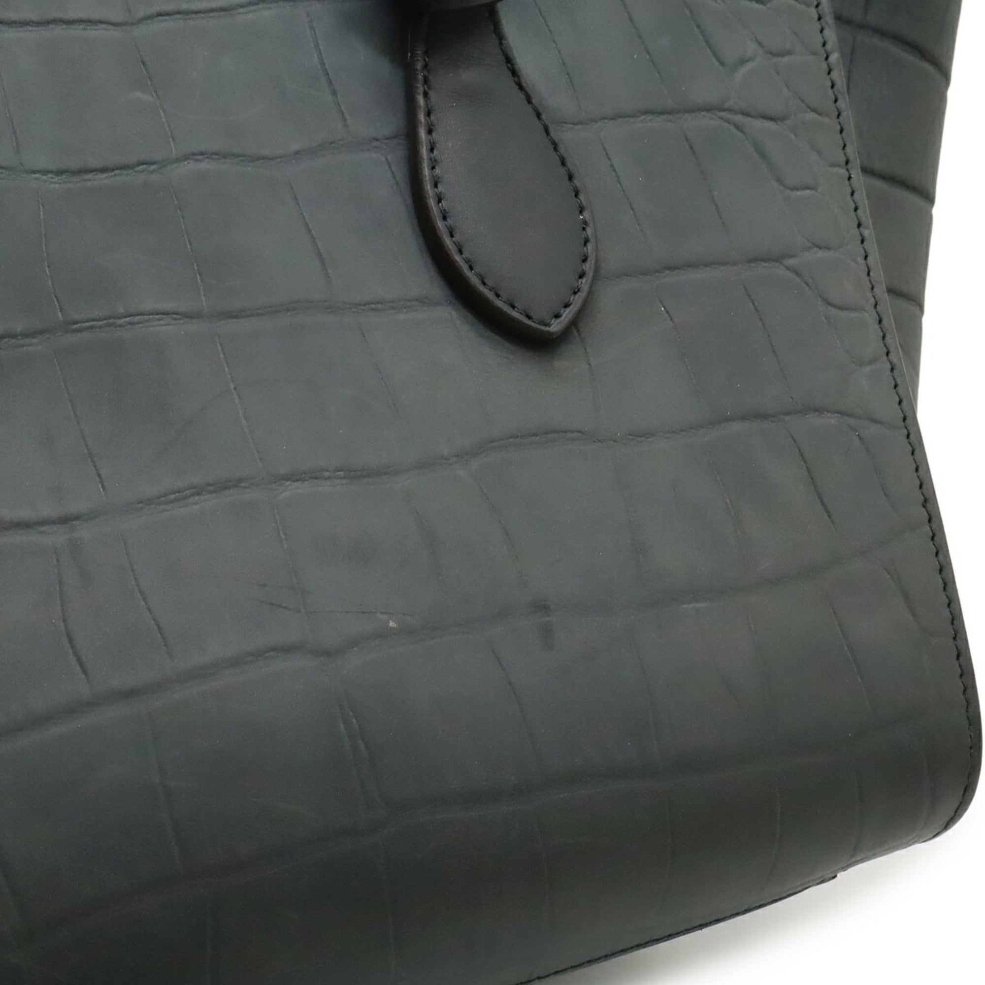 Celine Black Navy Leather Handbag Tote Bag (Pre-Owned)