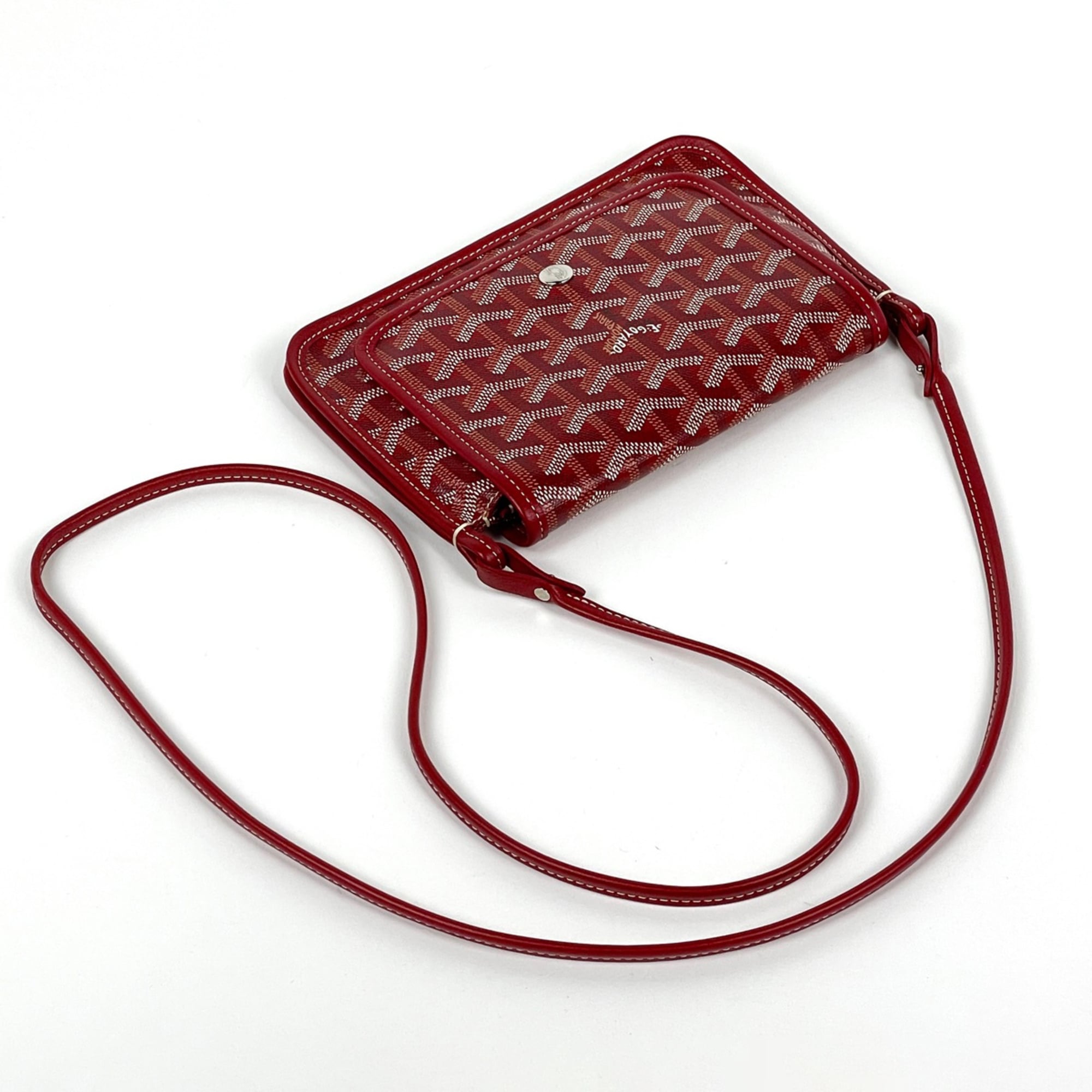 Goyard Red Color Coated Canvas Shoulder Bag (Pre-Owned)