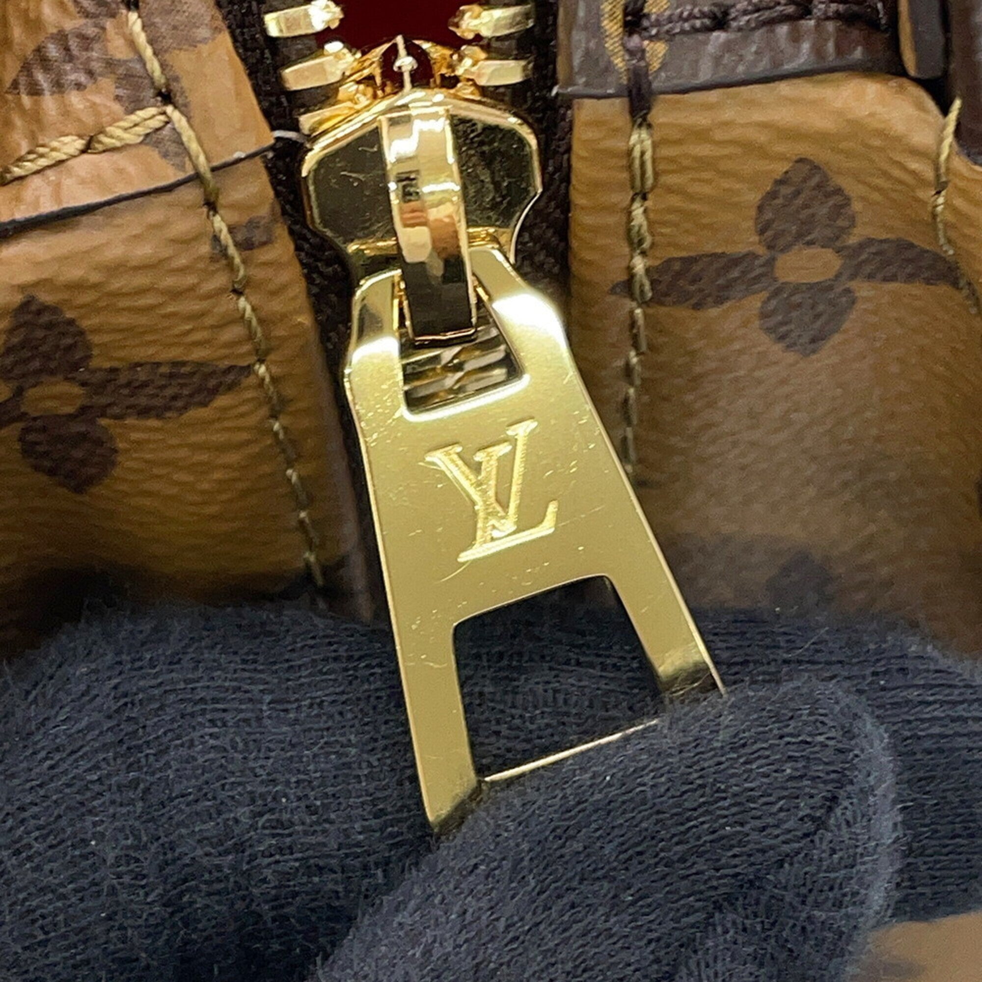 Louis Vuitton Monogram Reverse Red Color Monogram Reverse Handbag Shoulder Bag (Pre-Owned)