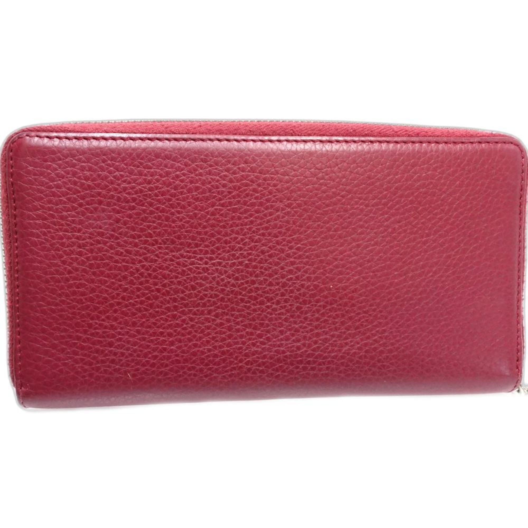 Gucci Soho Bordeaux Leather Long Wallet (Bi-Fold) (Pre-Owned)