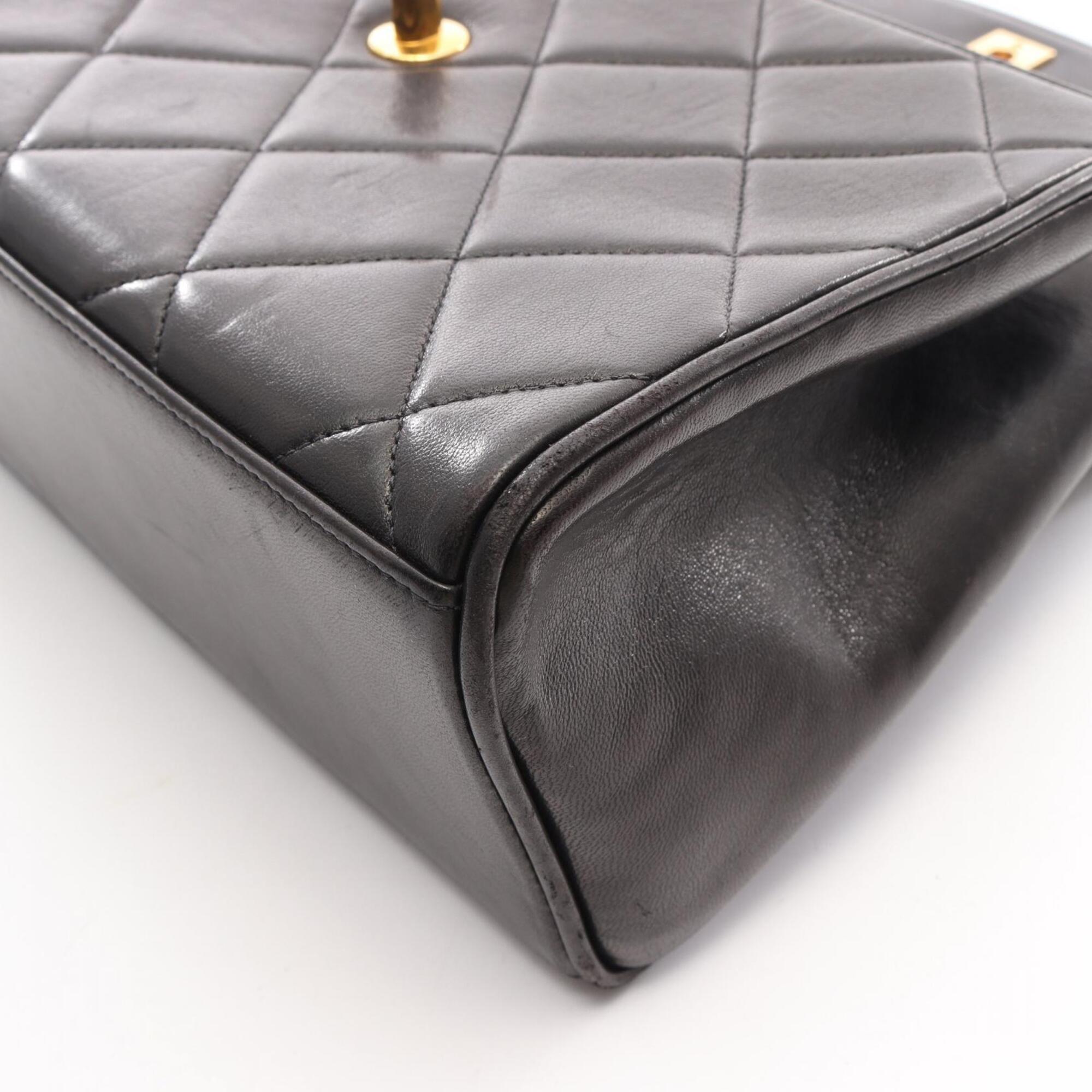 Chanel Black Leather Handbag (Pre-Owned)