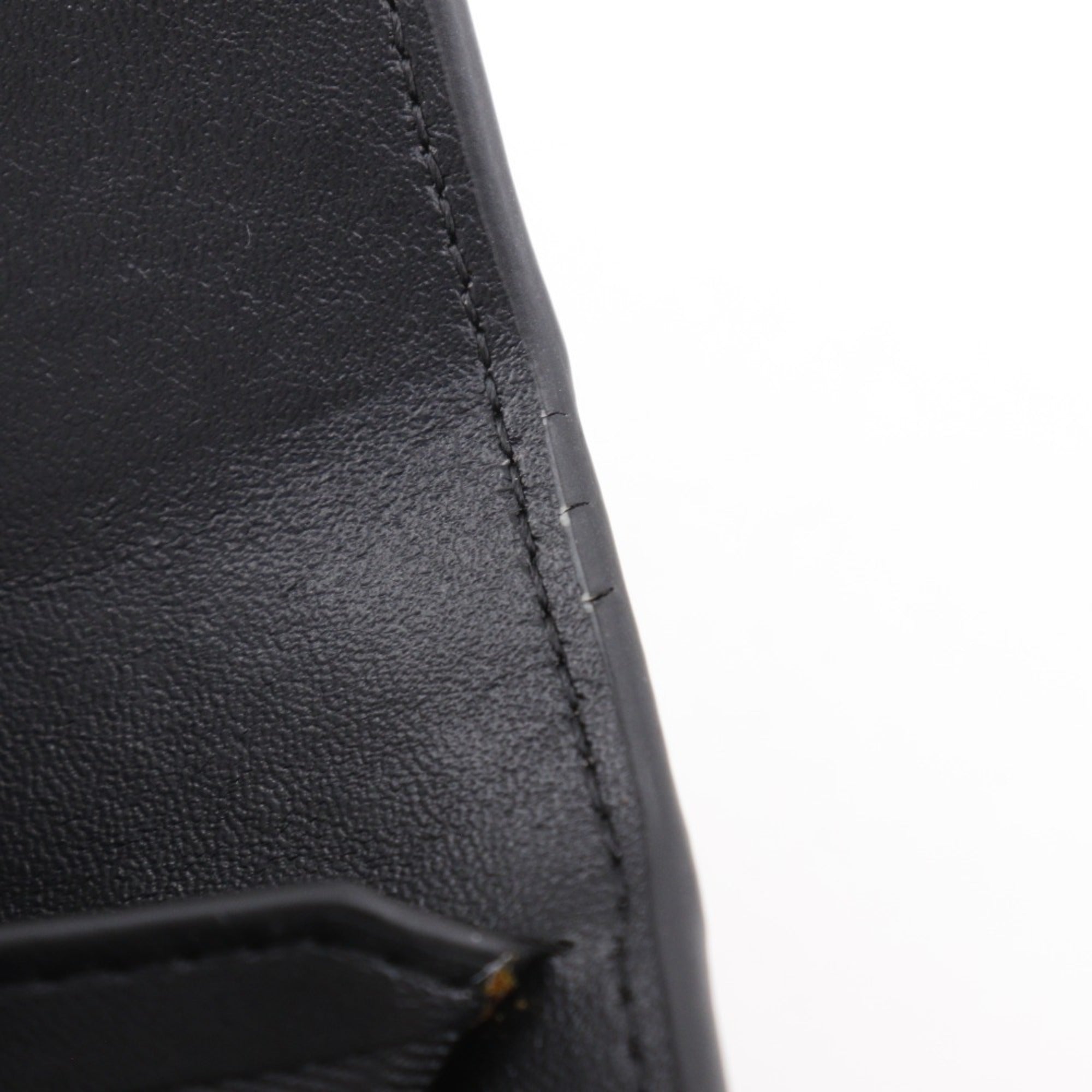 Christian Dior Black Leather Wallet (Tri-Fold) (Pre-Owned)