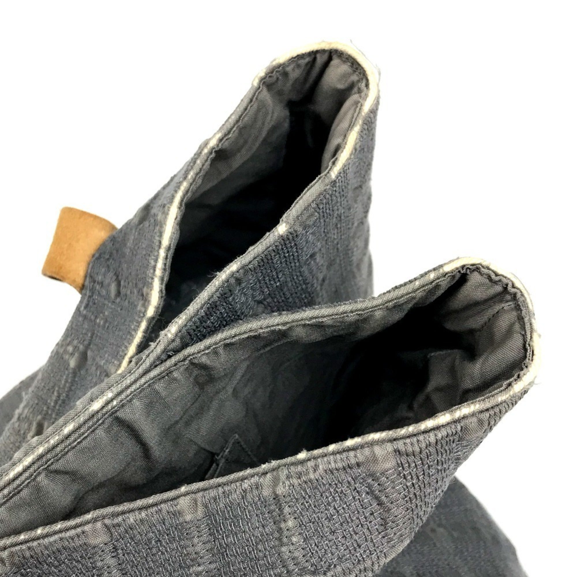 Hermes Ahmedabad Gray Cotton Shoulder Bag Tote Bag (Pre-Owned)