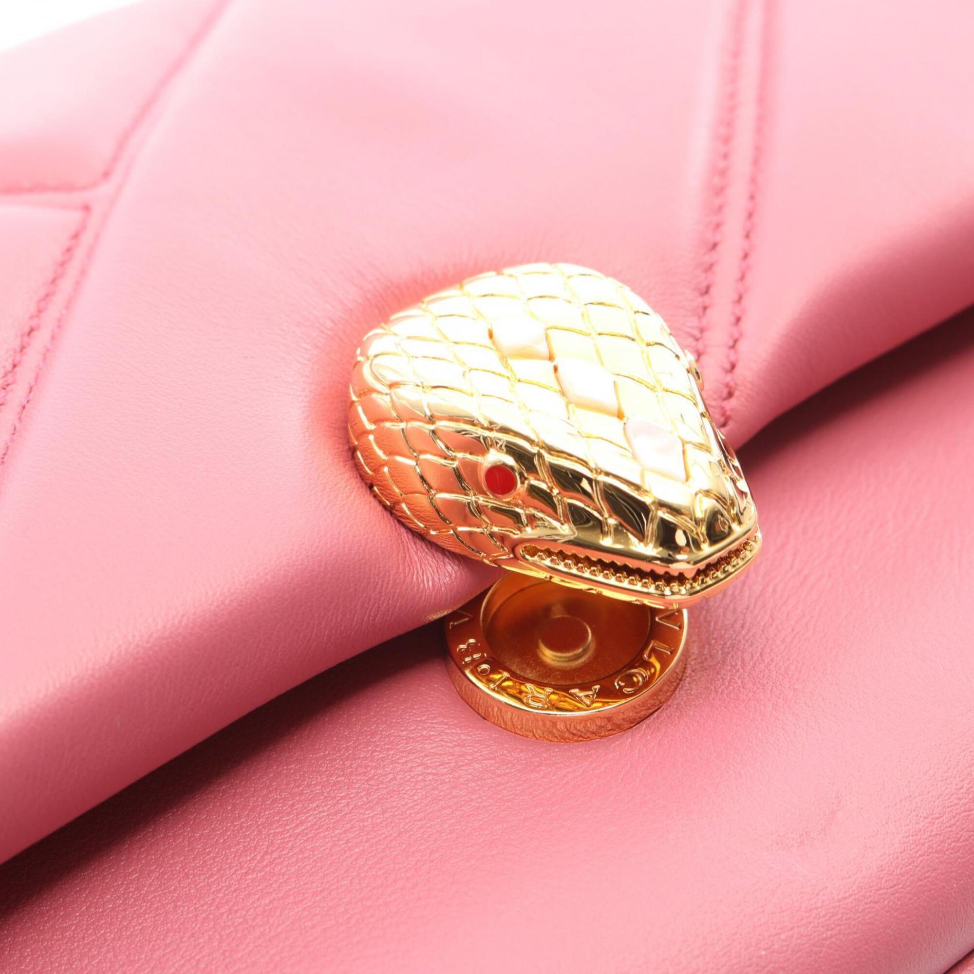 Bvlgari Pink Leather Handbag (Pre-Owned)