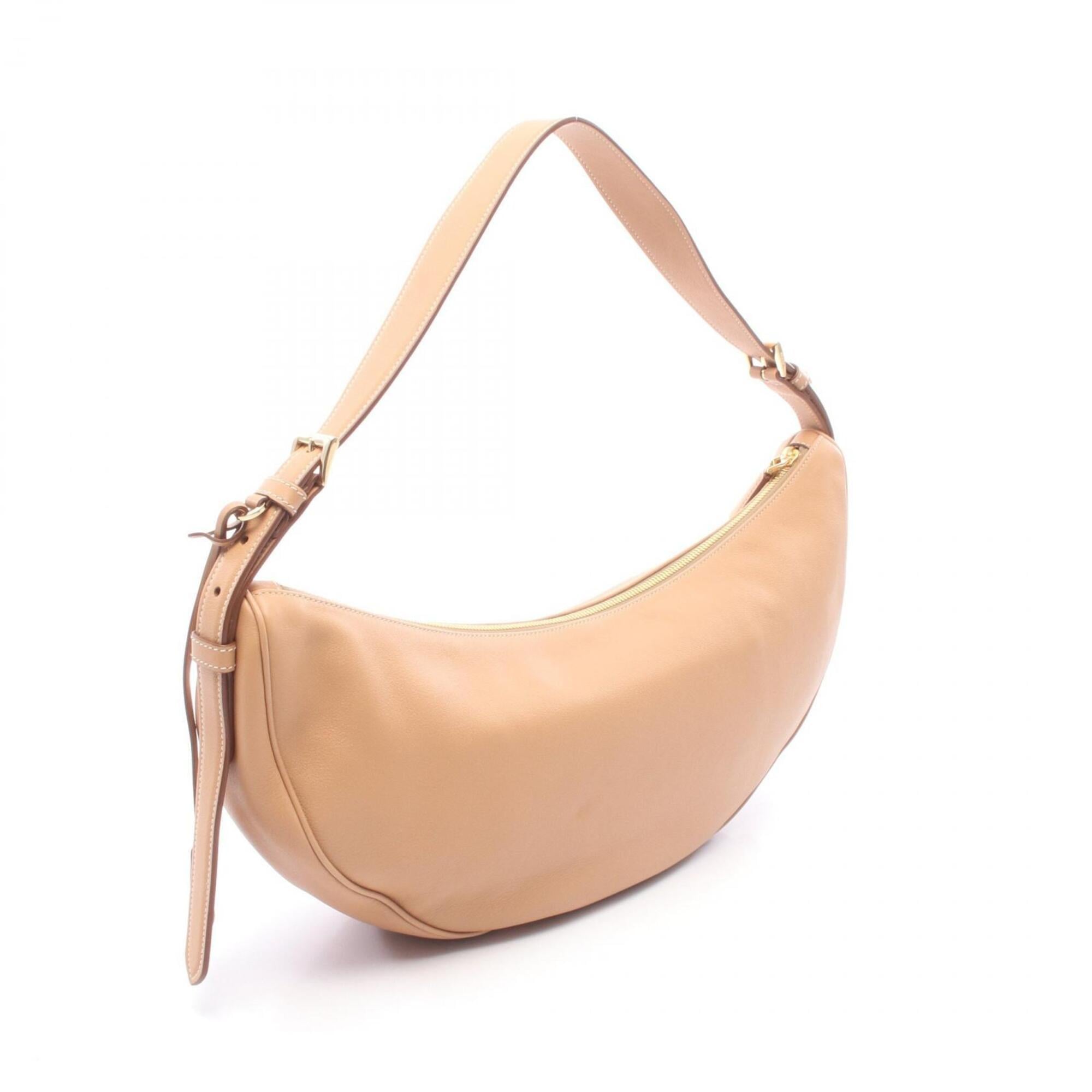 Prada Brown Leather Handbag Shoulder Bag (Pre-Owned)