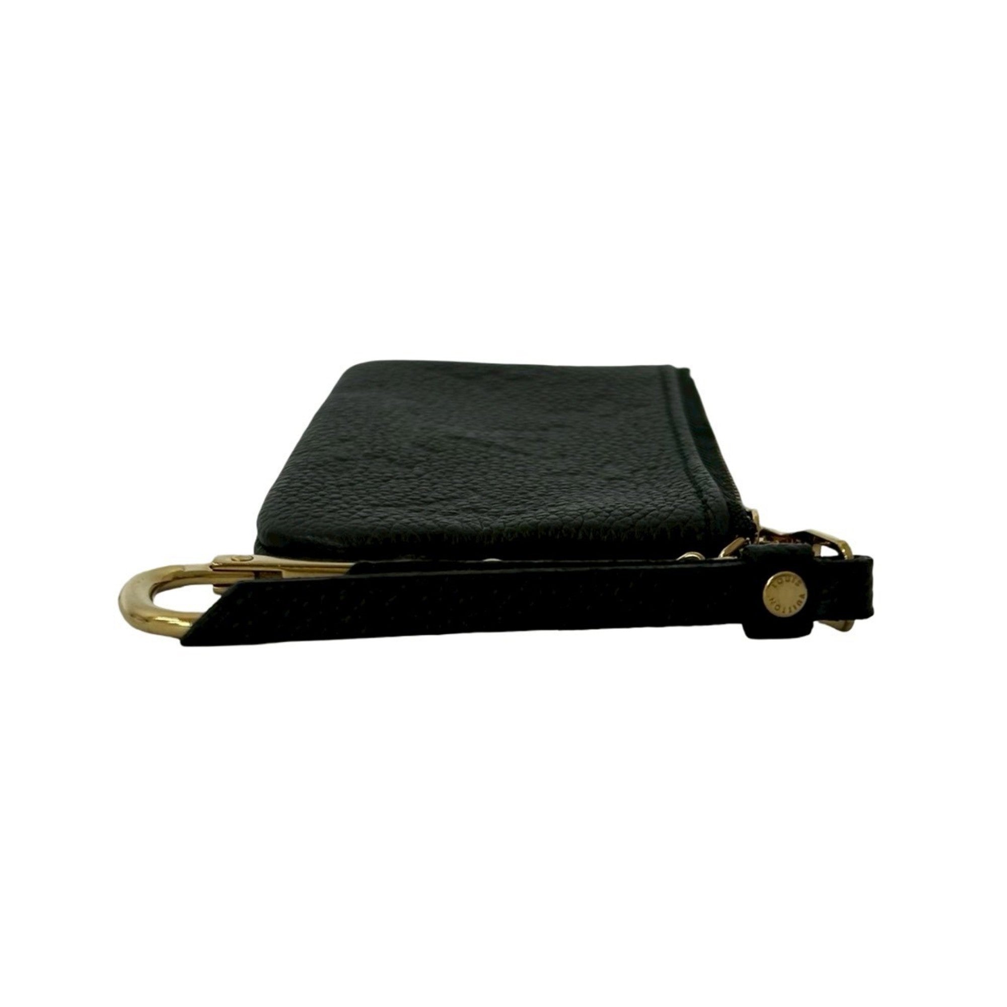 Louis Vuitton Black Leather Coin Purse/Coin Case (Pre-Owned)