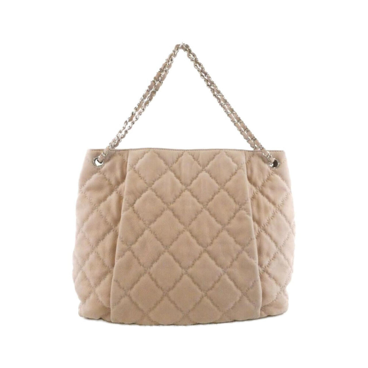 Chanel Light Beige Leather Shoulder Bag (Pre-Owned)