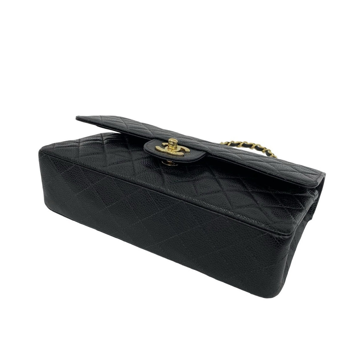Chanel Black Grained Calfskin Shoulder Bag (Pre-Owned)