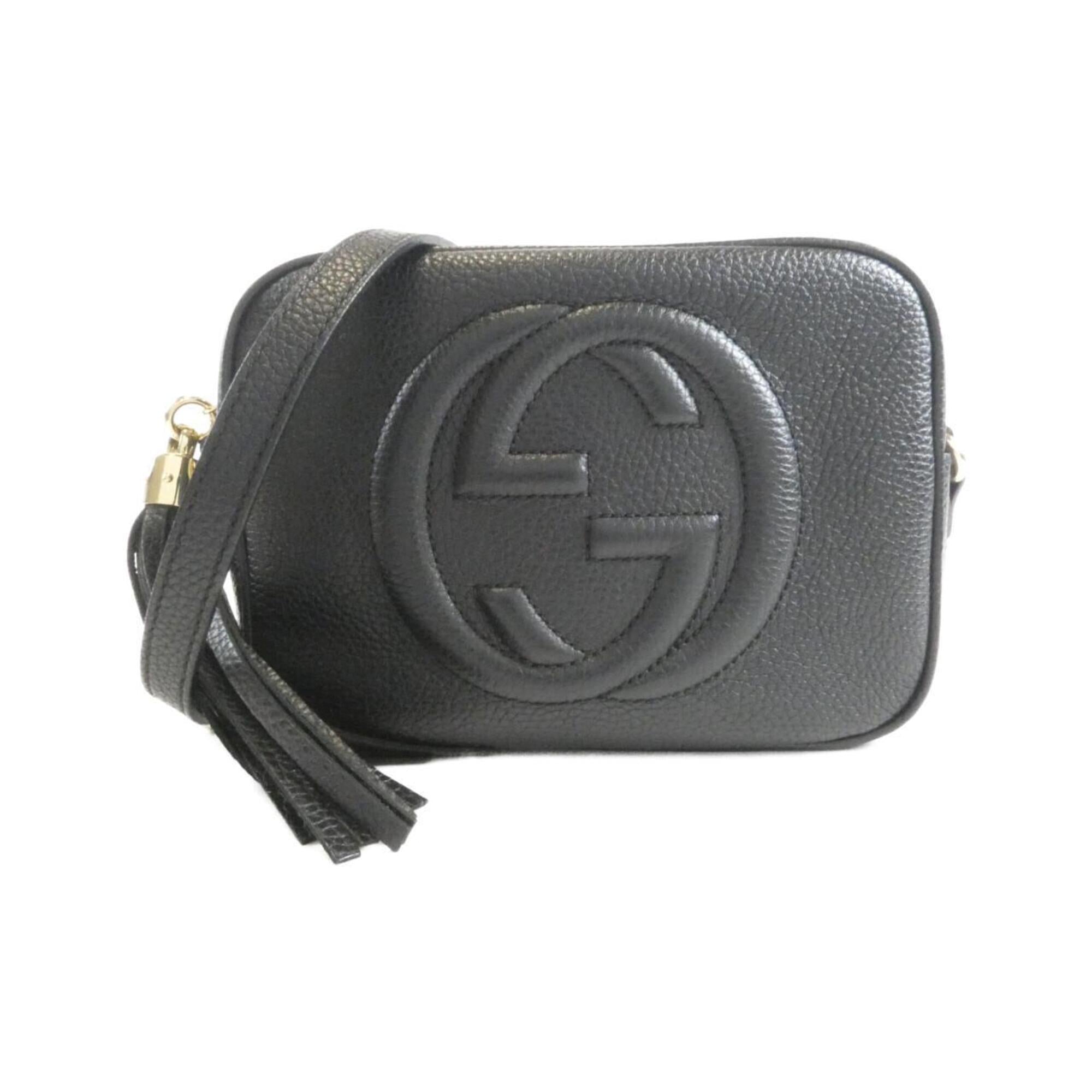 Gucci Black Leather Shoulder Bag (Pre-Owned)