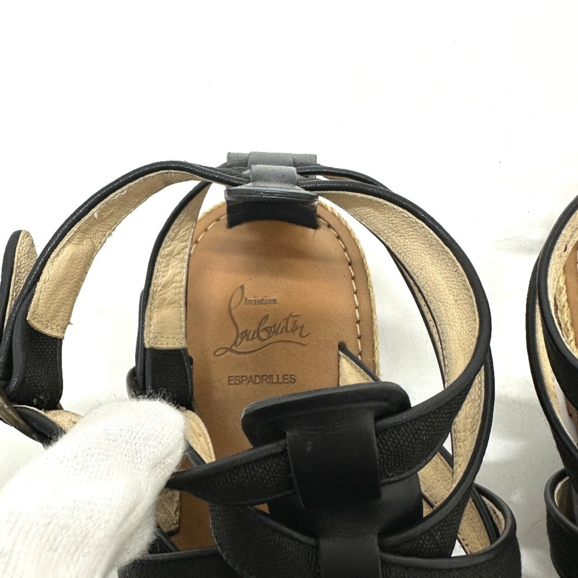 Christian Louboutin Black Brown Sandals (Pre-Owned)