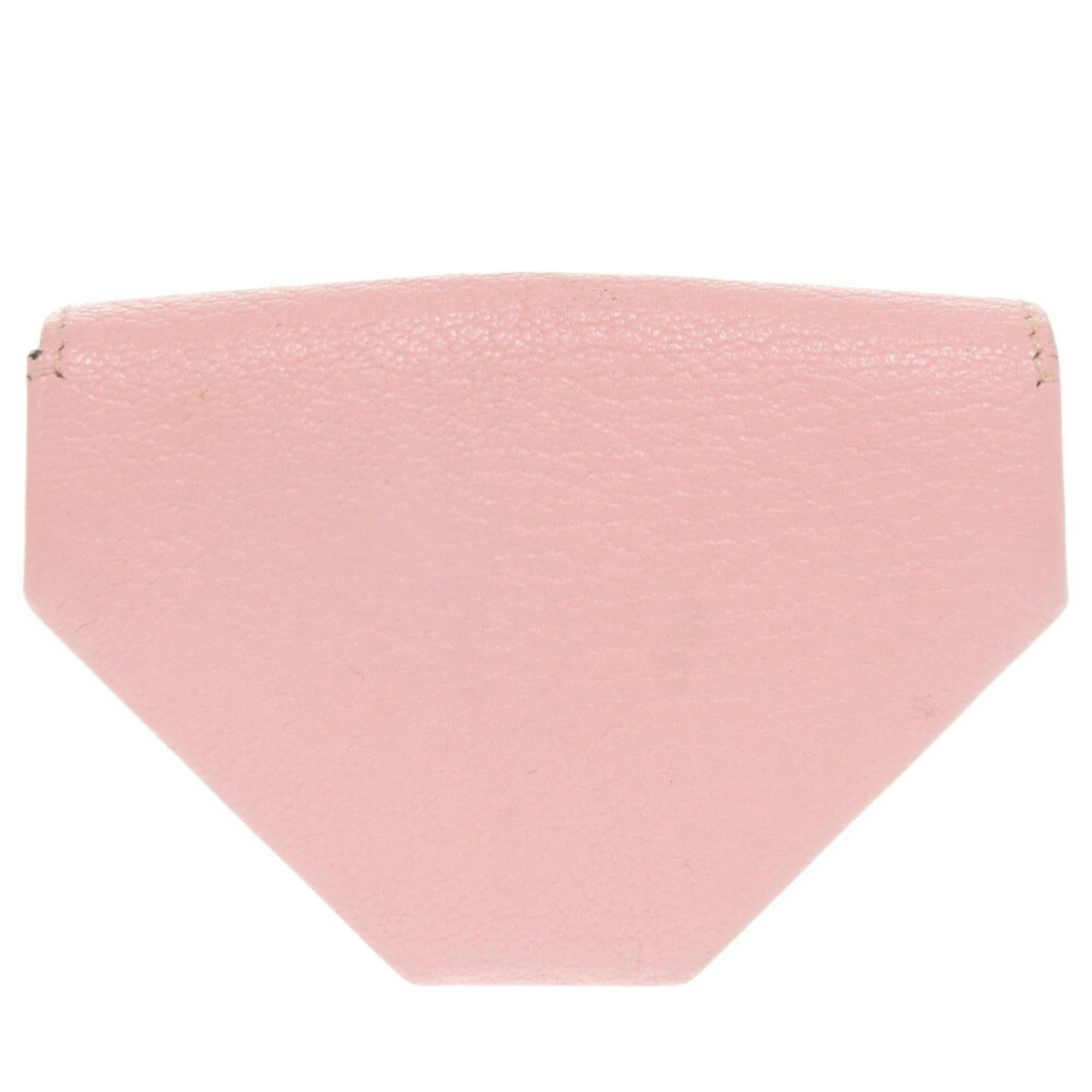 Hermes Rose Sakura Chevre Leather Coin Purse/Coin Case (Pre-Owned)