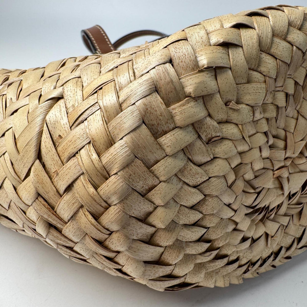 Jimmy Choo Beige Brown Raffia Handbag Shoulder Bag (Pre-Owned)
