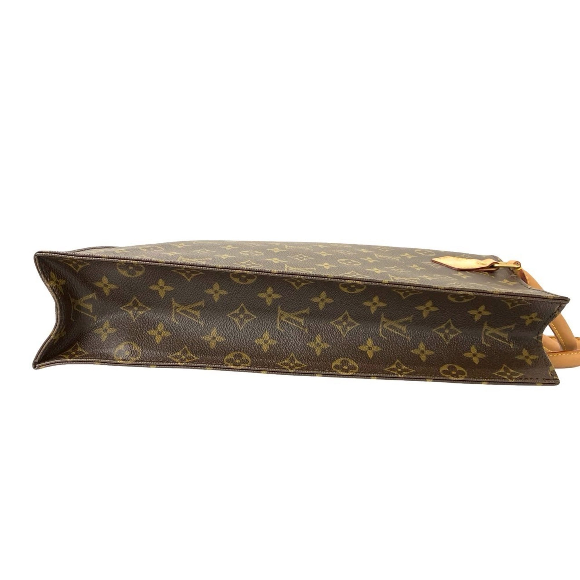 Louis Vuitton Brown Leather Pvc Handbag Tote Bag (Pre-Owned)