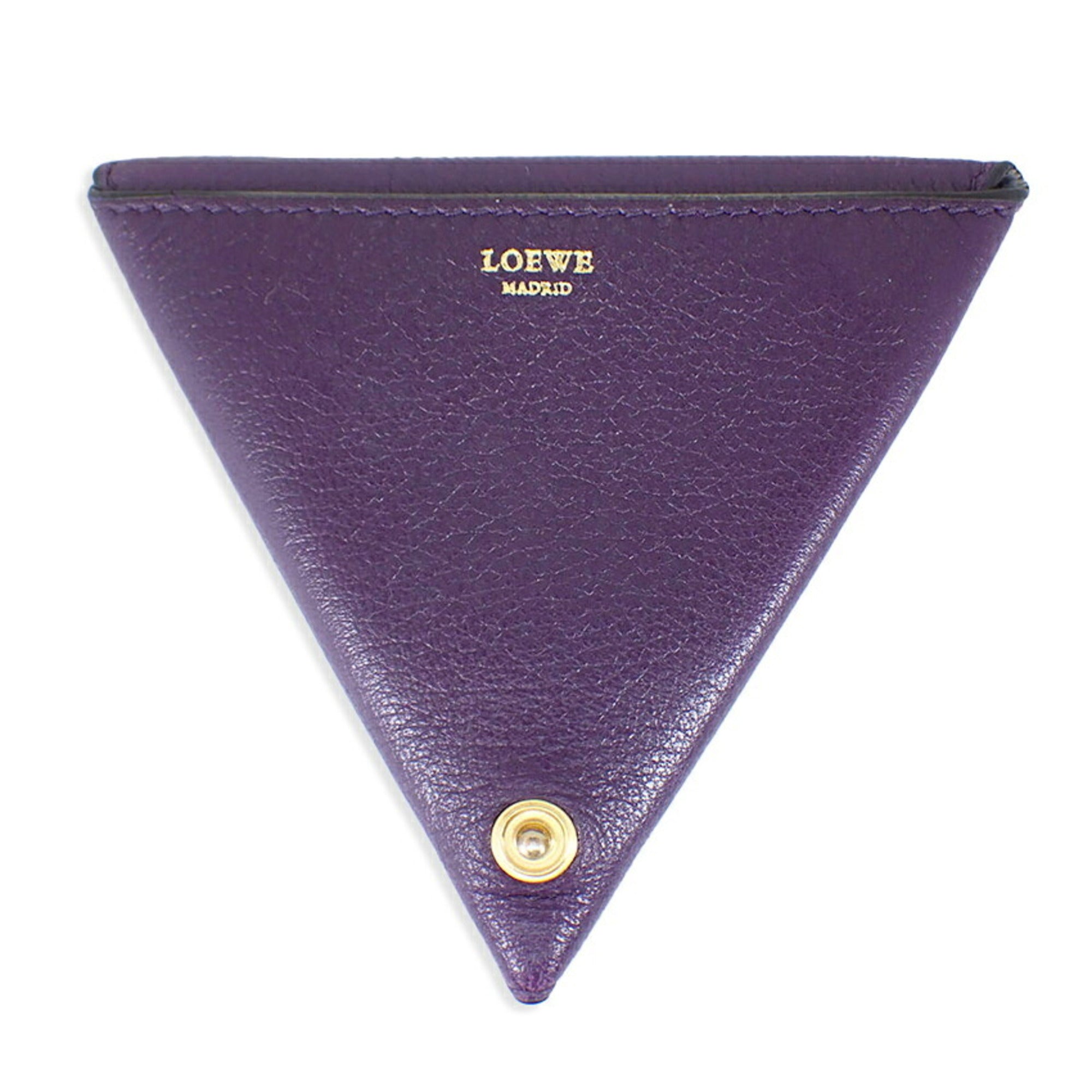 Loewe Gold Leather Coin Purse/Coin Case (Pre-Owned)