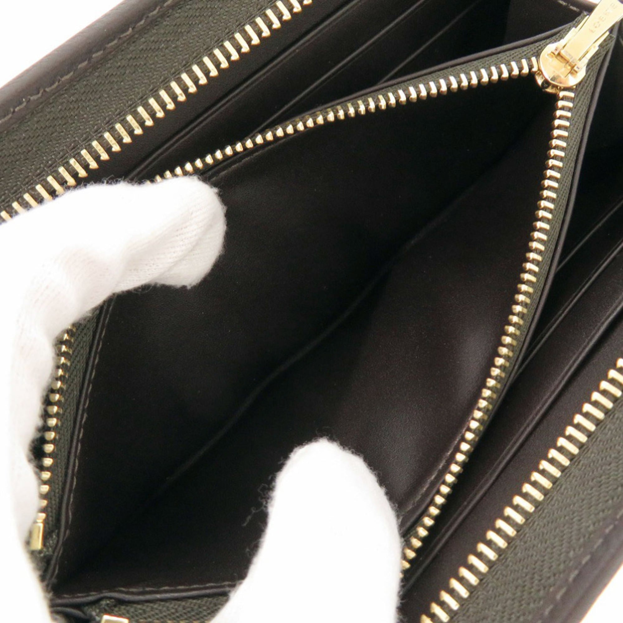 Loewe Beige Brown Suede Long Wallet (Bi-Fold) (Pre-Owned)