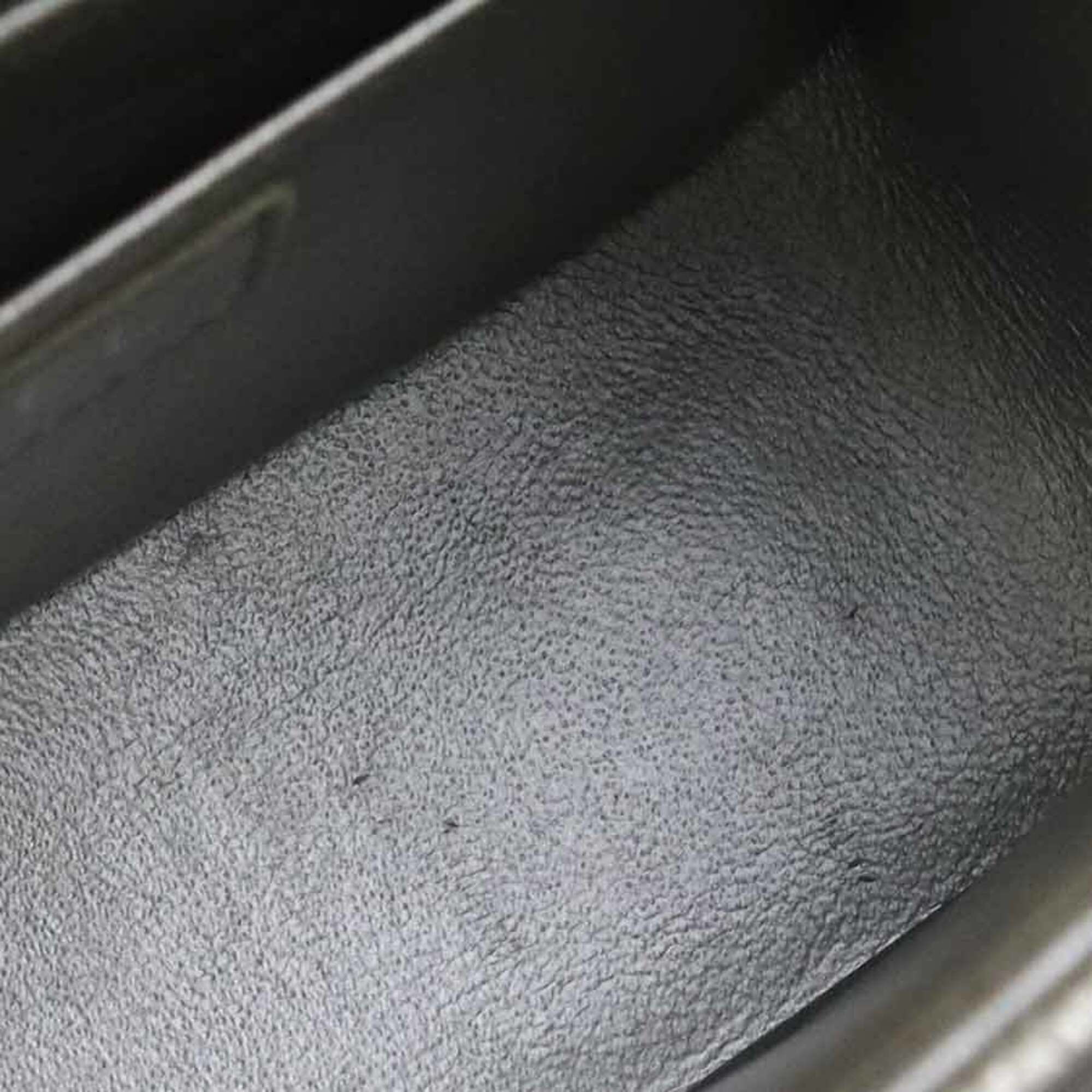 Chanel Metallic Gray Grained Calfskin Shoulder Bag (Pre-Owned)