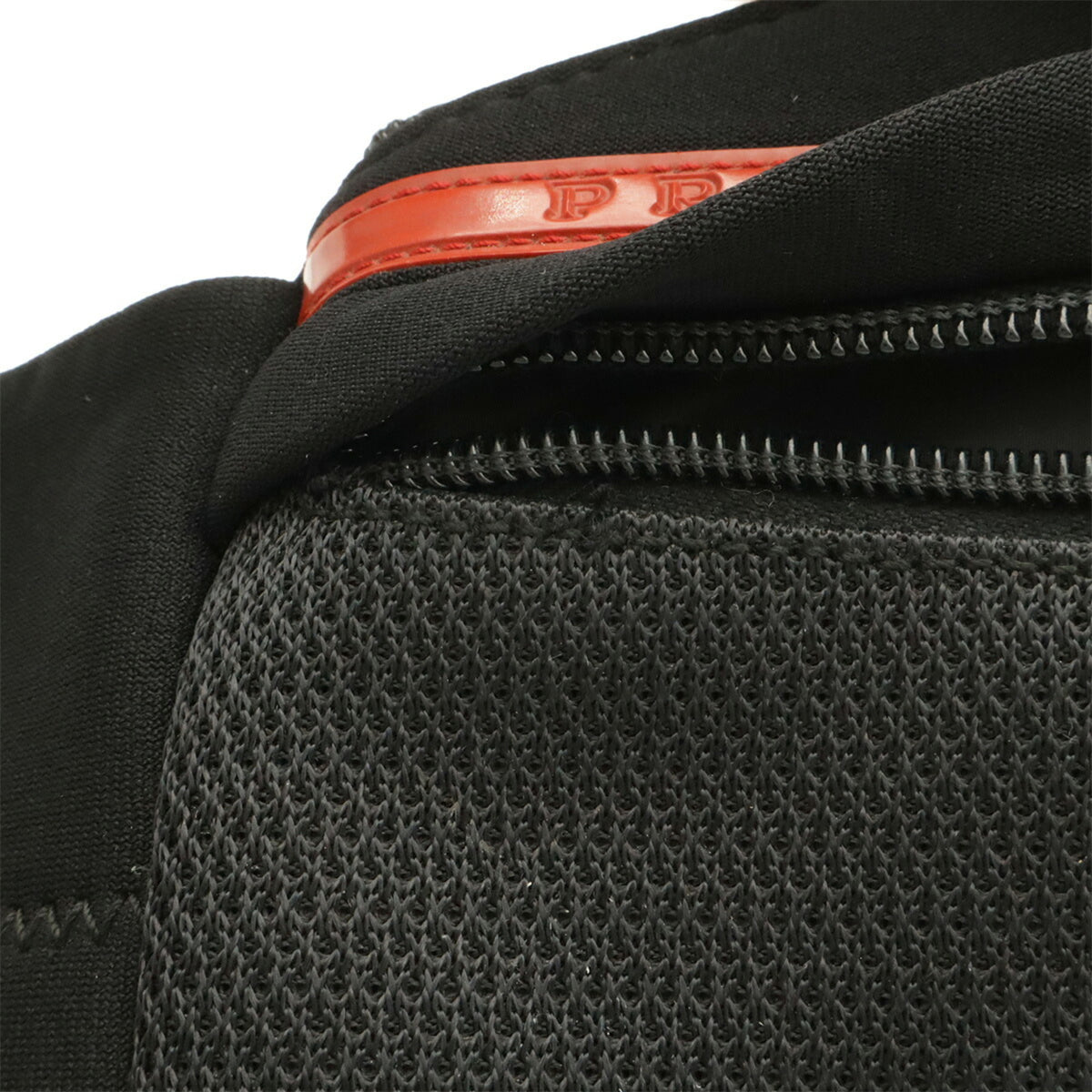 Prada Black Nero Mesh Neoprene Fanny Pack Sling Bag (Pre-Owned)
