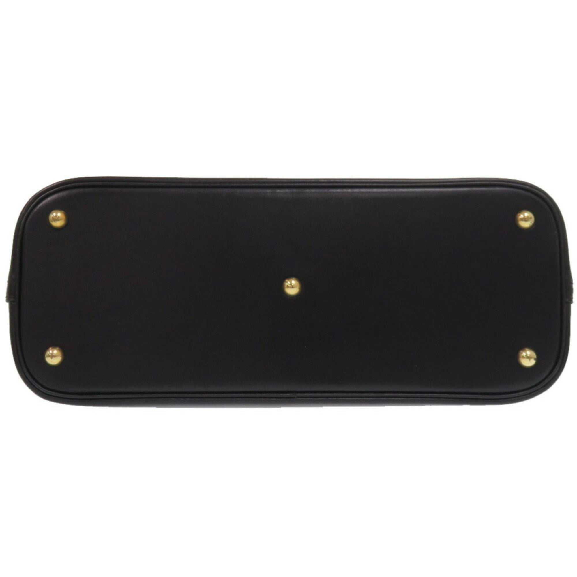 Hermes Black Box Calf Leather Handbag (Pre-Owned)