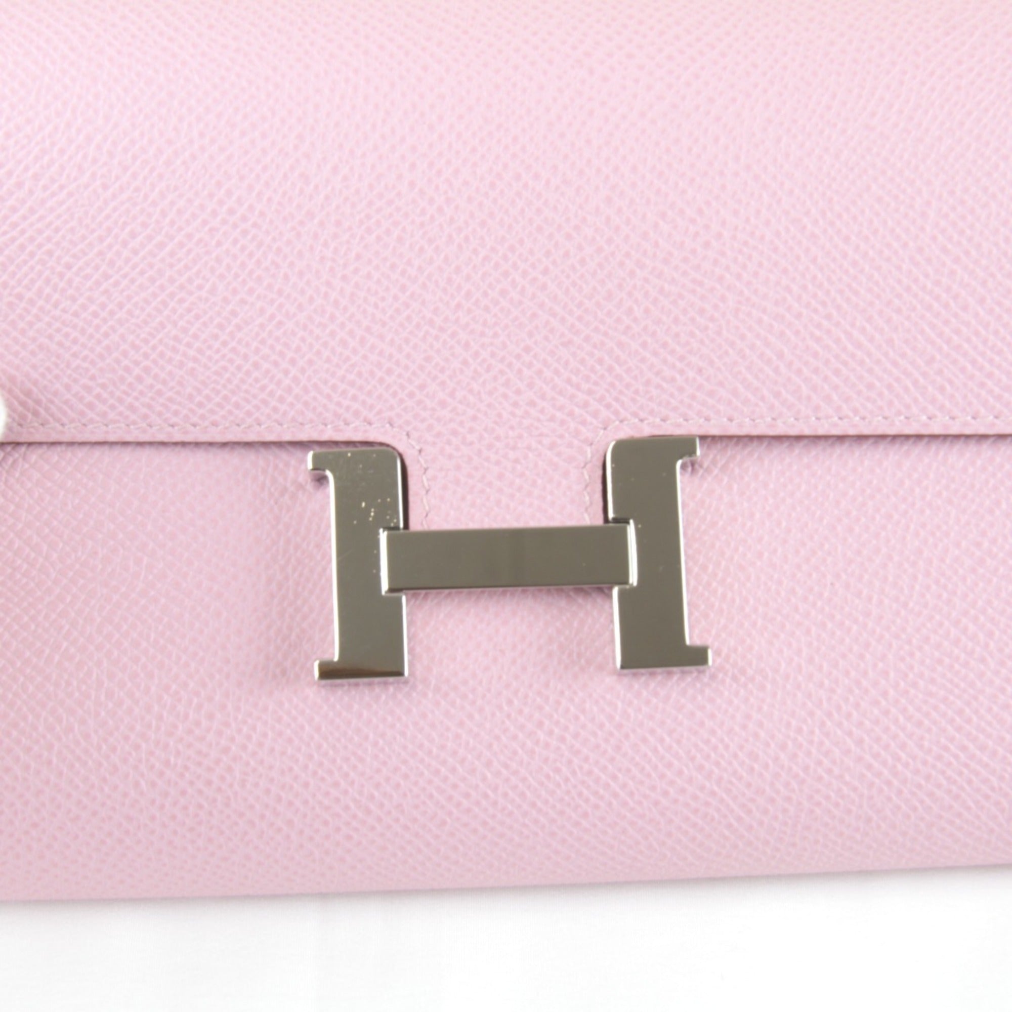 Hermes Pink Leather Pochette Shoulder Bag (Pre-Owned)