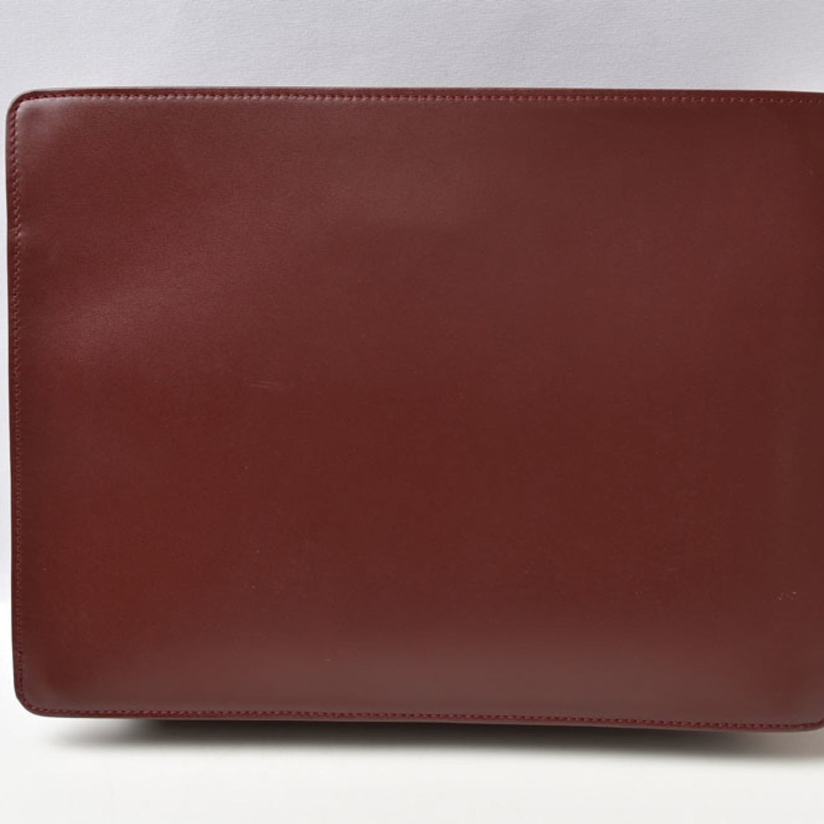 Cartier Bordeaux Leather Clutch Bag (Pre-Owned)