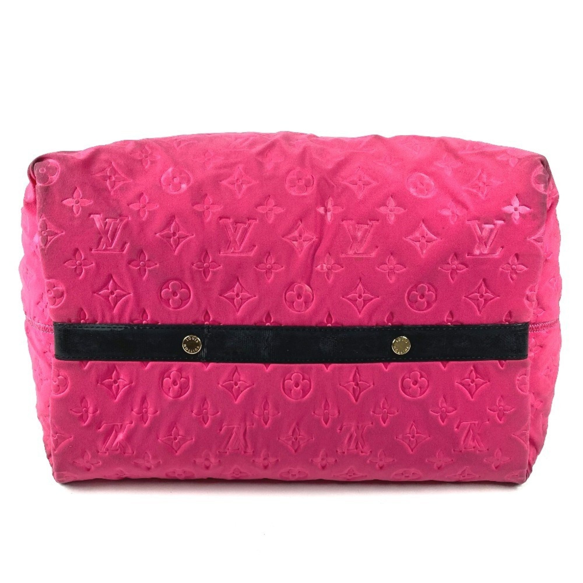 Louis Vuitton Black Pink Microfiber Shoulder Bag Tote Bag (Pre-Owned)