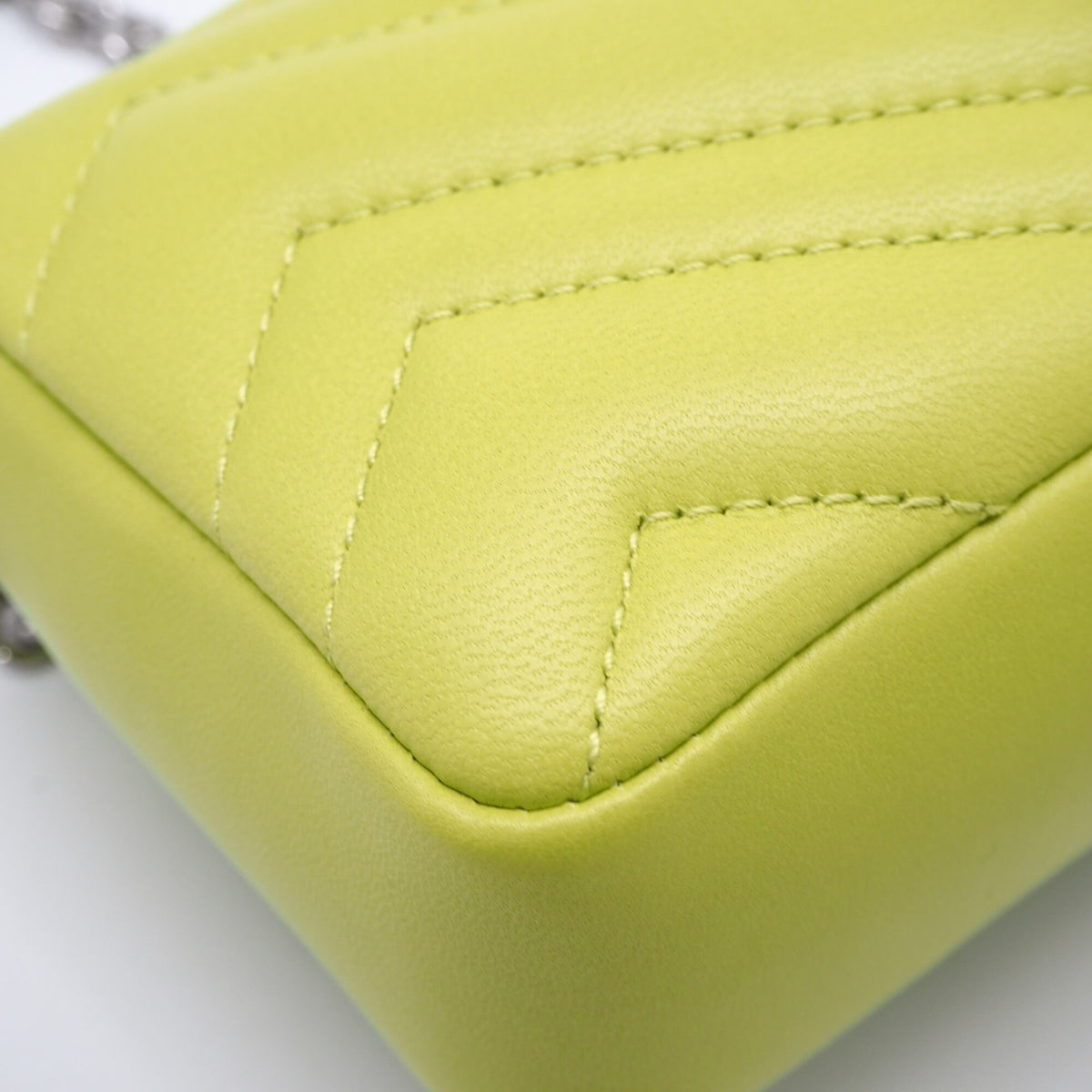 Gucci Gg Marmont Yellow Leather Shoulder Bag (Pre-Owned)