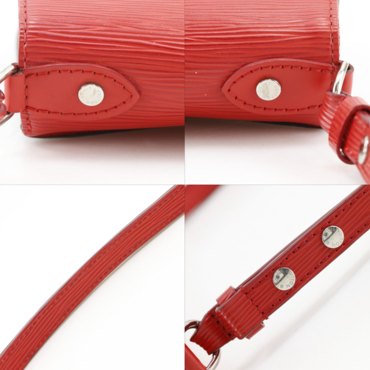 Louis Vuitton Monogram Brown Red Color Monogram Epi Leather Shoulder Bag (Pre-Owned)