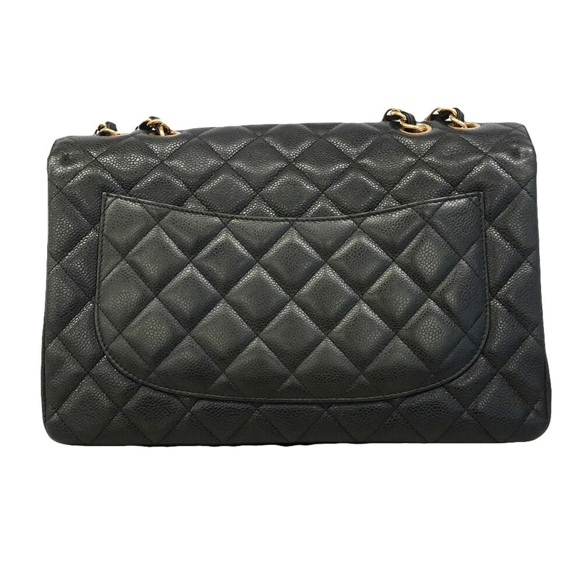 Chanel Black Grained Calfskin Shoulder Bag (Pre-Owned)