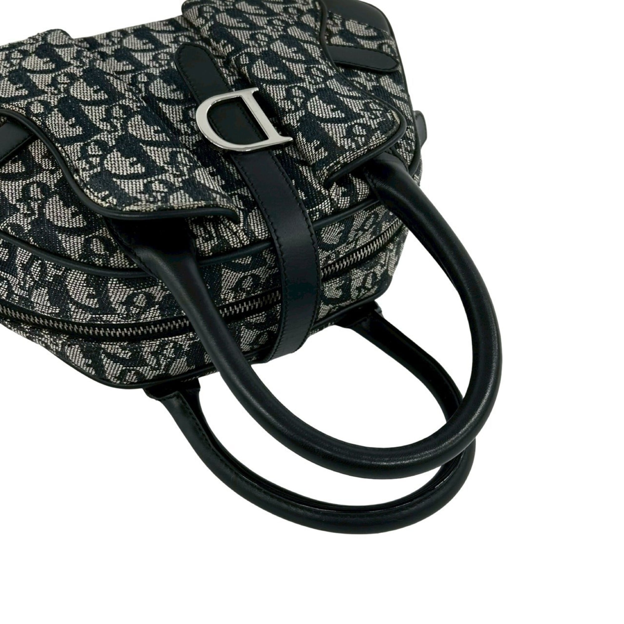Christian Dior Black Canvas Leather Handbag (Pre-Owned)