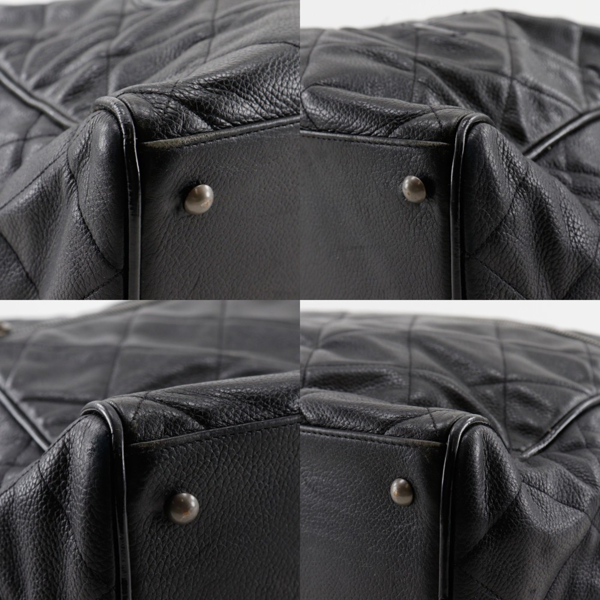 Chanel Black Leather Boston Bag (Pre-Owned)