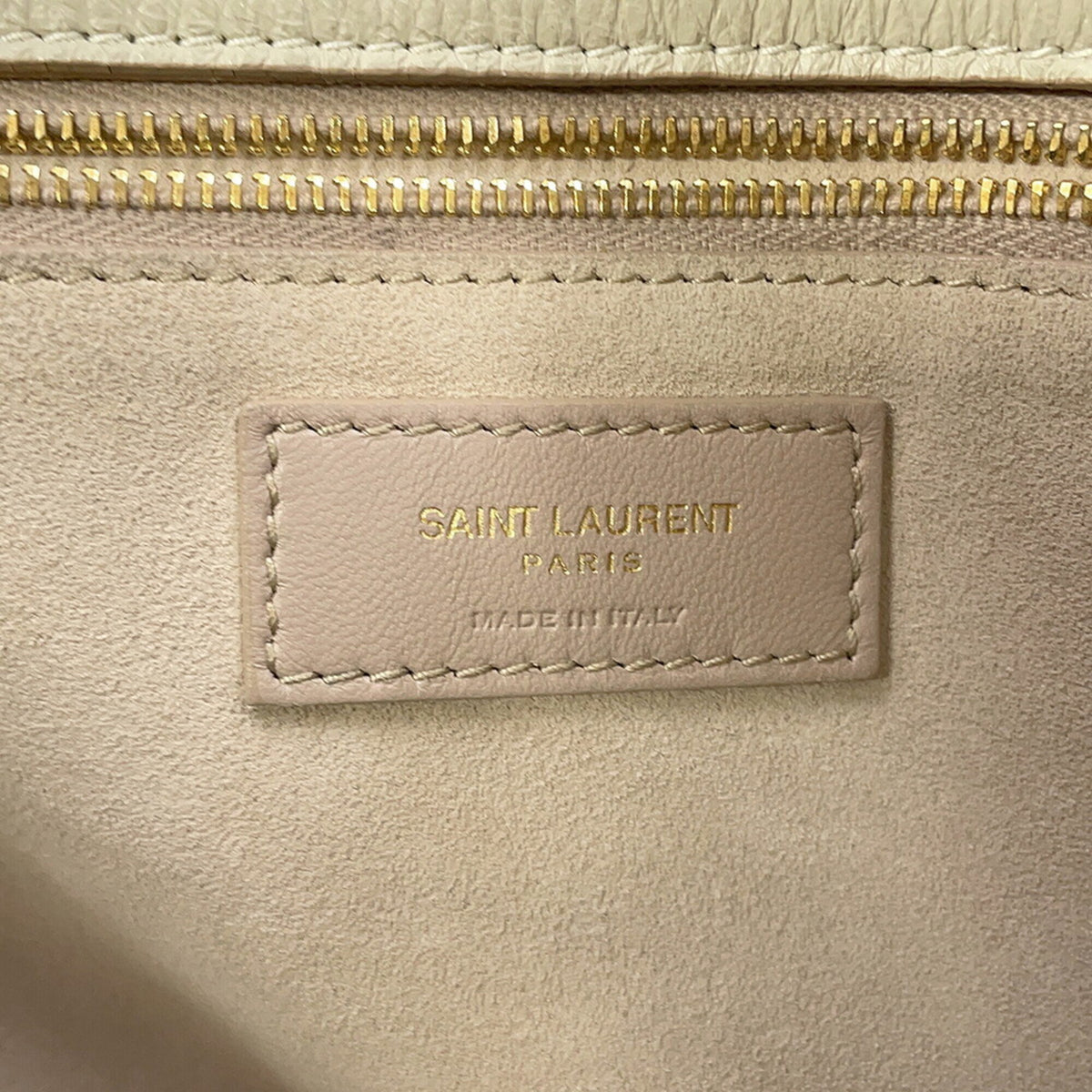 Yves Saint Laurent Dark Beige Handbag Tote Bag (Pre-Owned)
