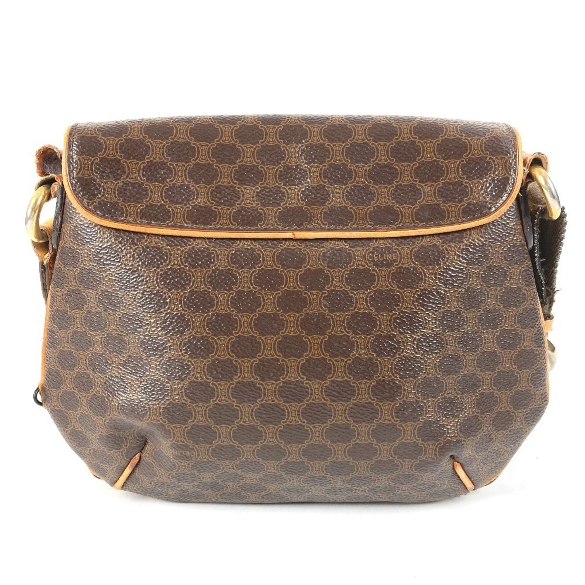 Celine Brown Leather Shoulder Bag (Pre-Owned)