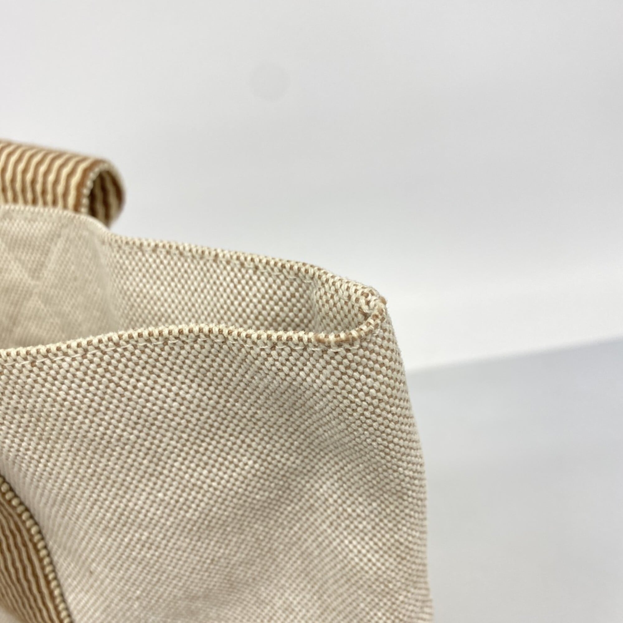 Hermes Beige Canvas Tote Bag (Pre-Owned)