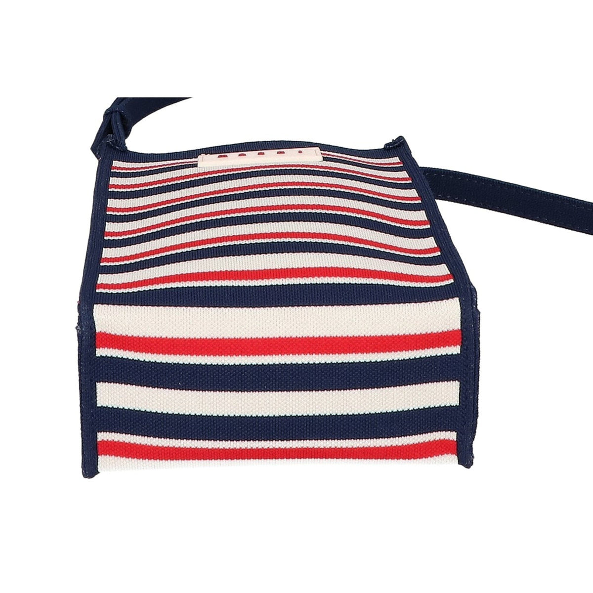 Marni Ivory Navy Red Color Canvas Shoulder Bag (Pre-Owned)