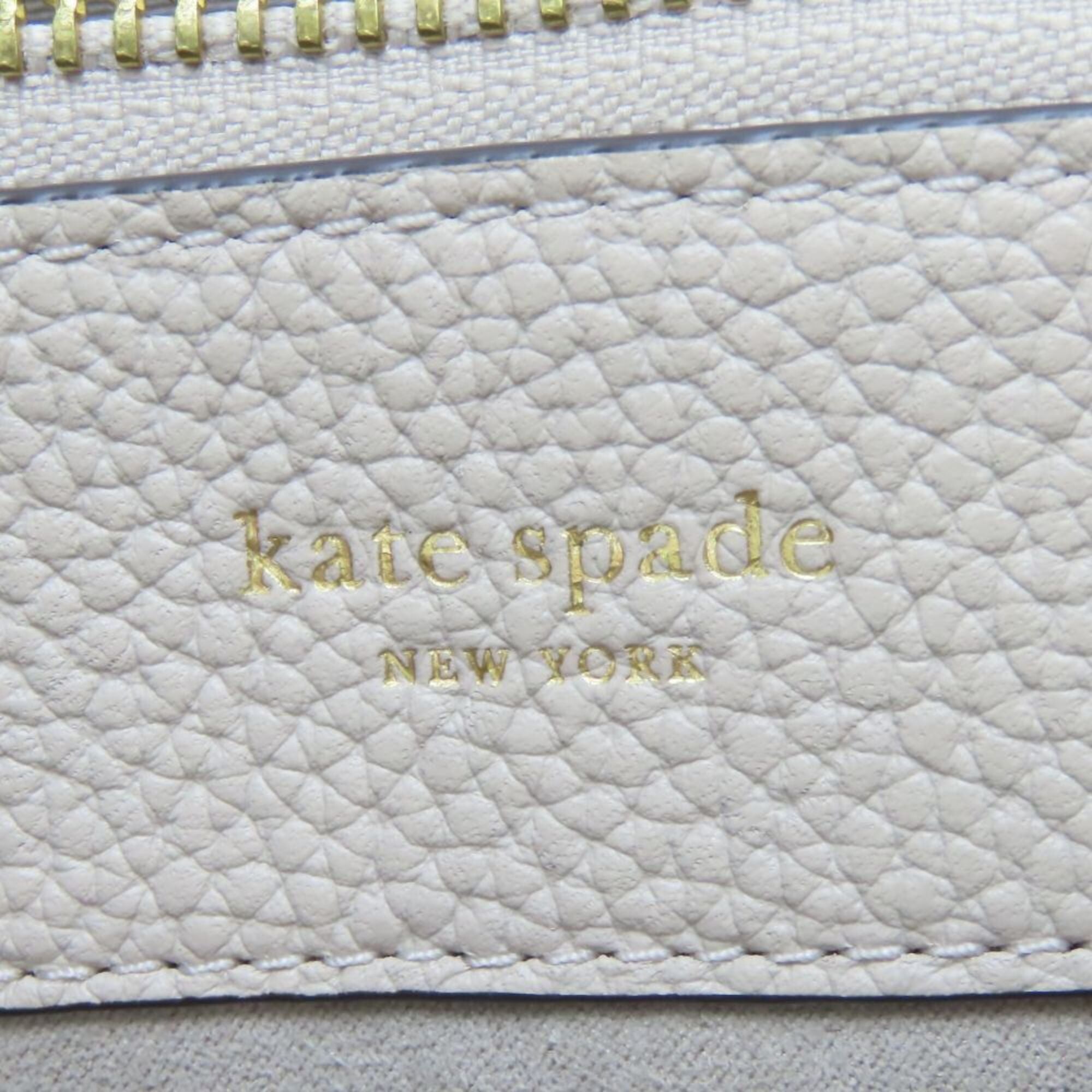 Kate Spade Grayish Ivory Leather Handbag (Pre-Owned)