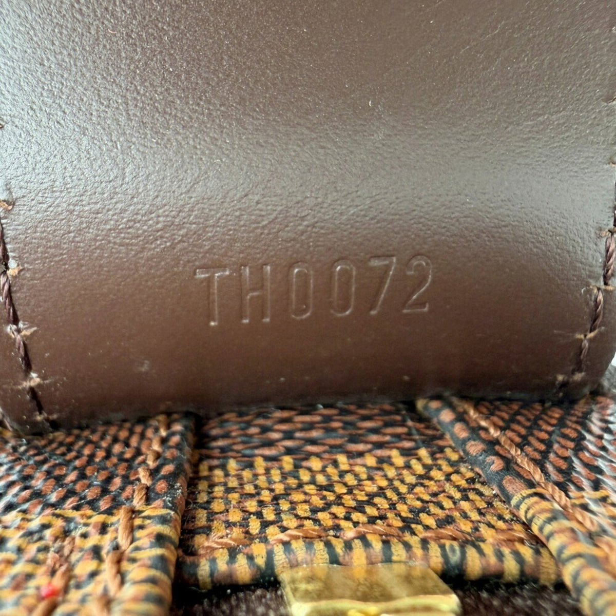 Louis Vuitton Ebene Damier Canvas Leather Shoulder Bag (Pre-Owned)