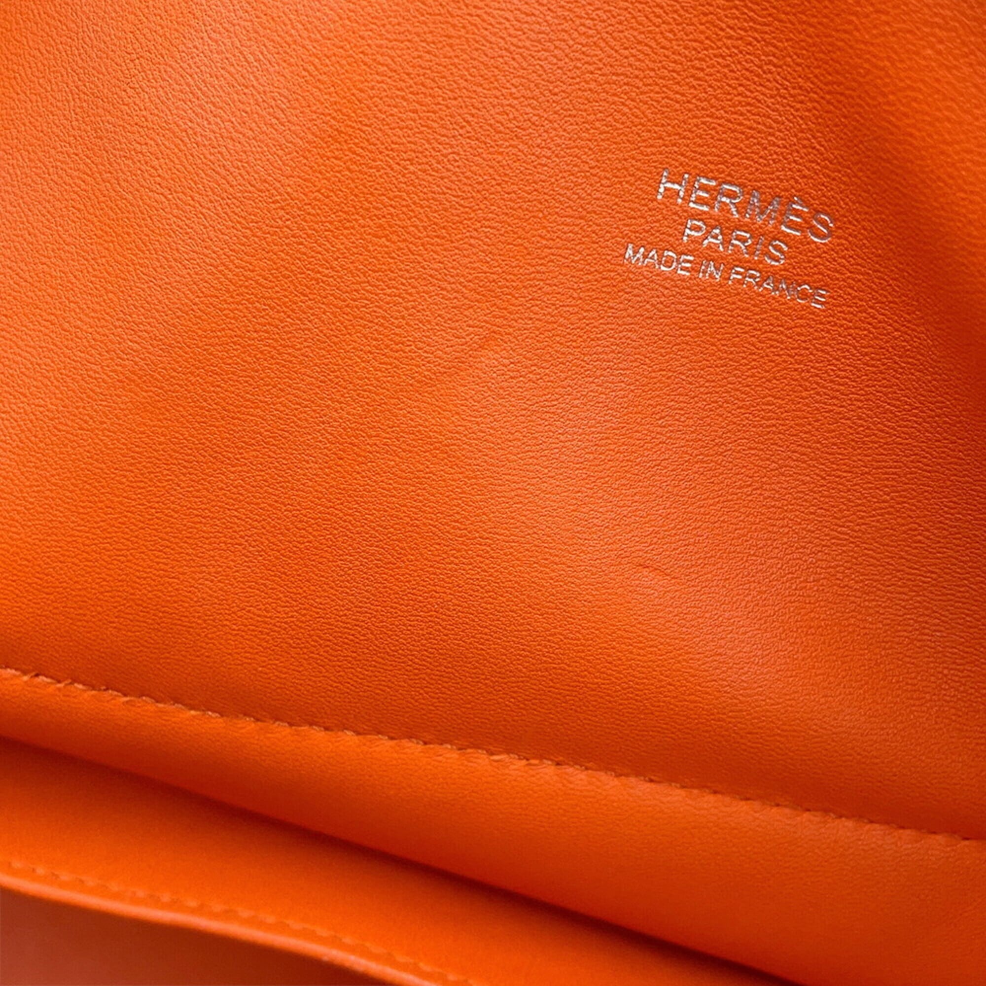 Hermes Bolide Orange Taurillon Clemence Leather Handbag Shoulder Bag (Pre-Owned)