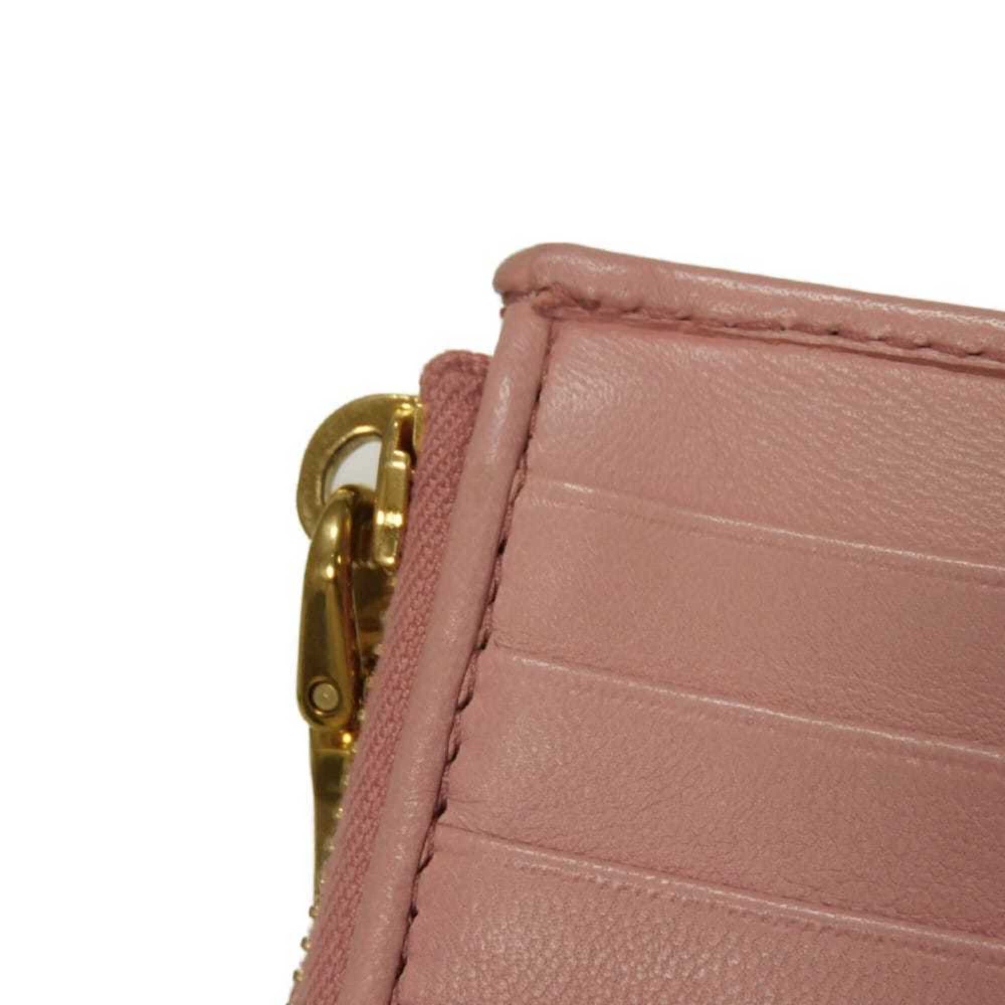 Miu Miu Pink Leather Coin Purse/Coin Case (Pre-Owned)