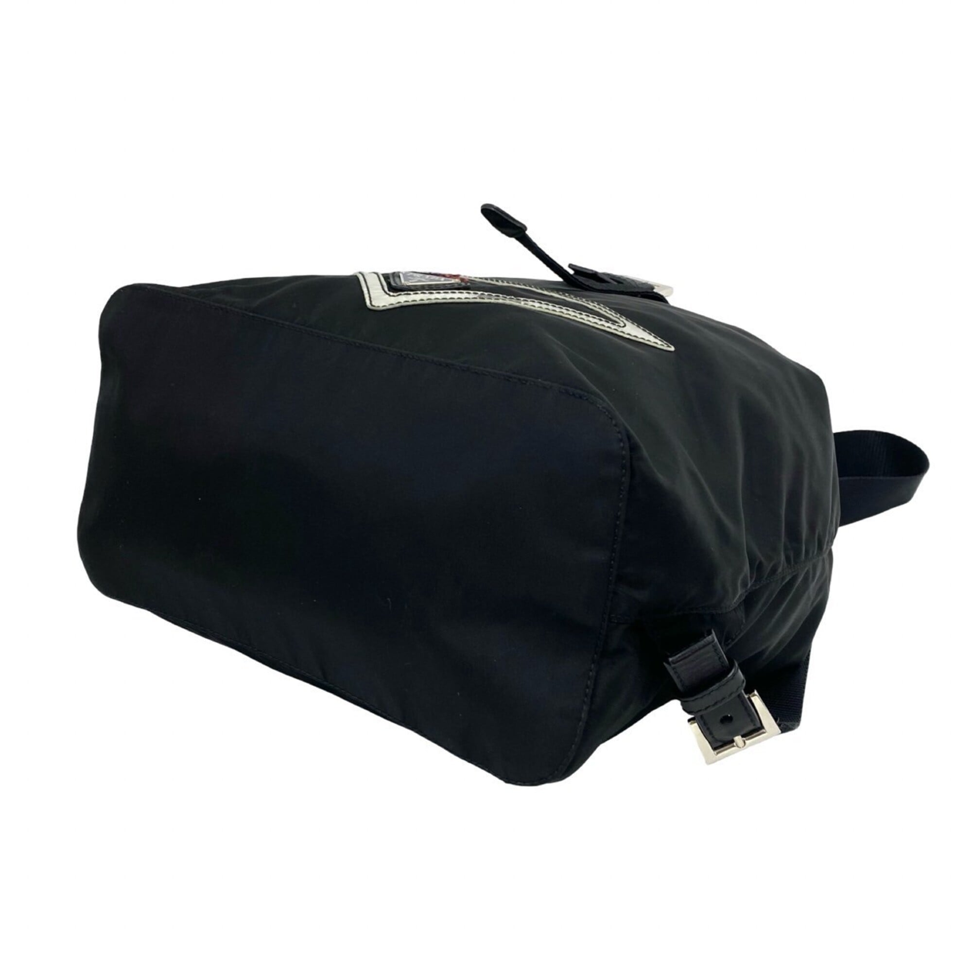 Prada Black Nylon Leather Backpack (Pre-Owned)