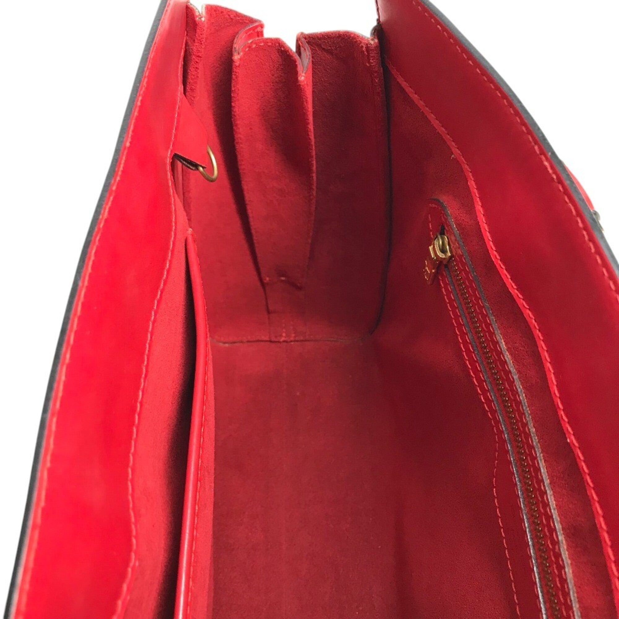 Louis Vuitton Castilian Red Red Color Epi Leather Handbag Shoulder Bag Tote Bag (Pre-Owned)