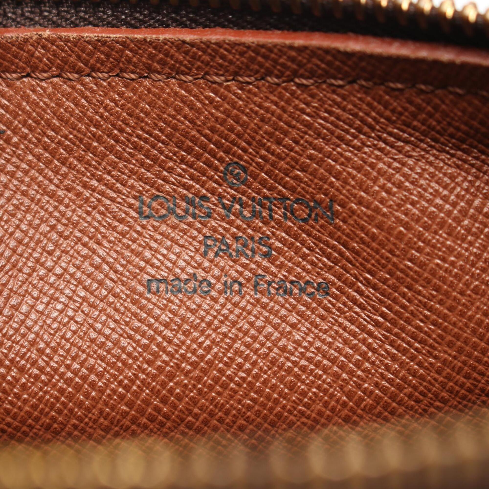 Louis Vuitton Brown Coated Canvas Leather Handbag Pouch (Pre-Owned)