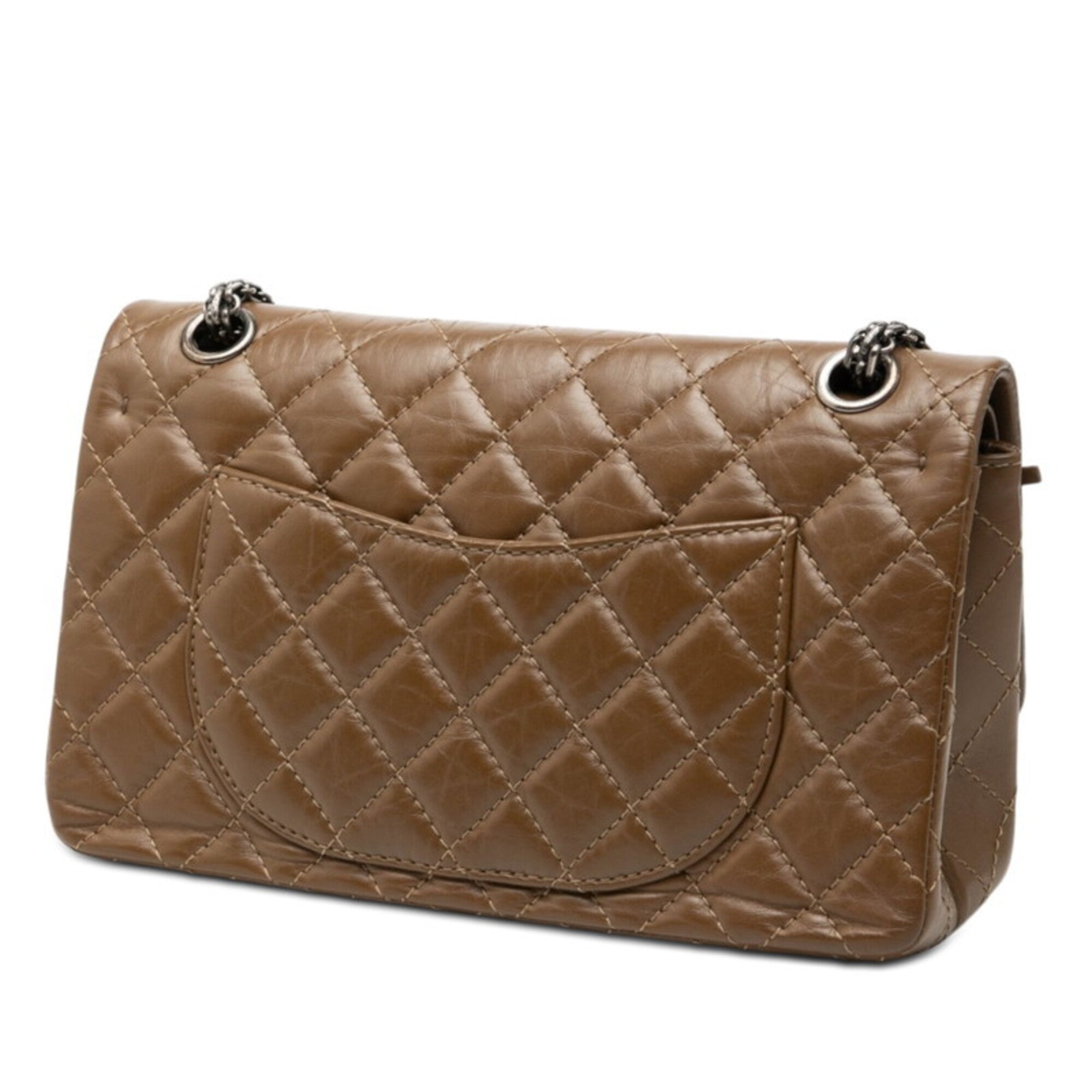 Chanel Brown Leather Shoulder Bag (Pre-Owned)